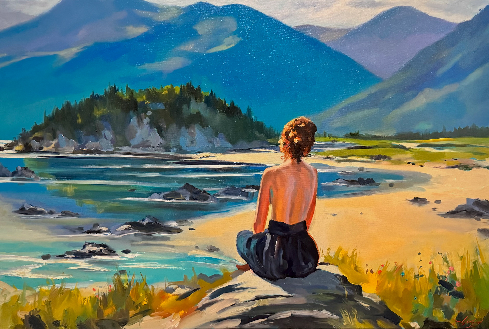 Échos du passé 24’’ x 36’’ Huile 2024