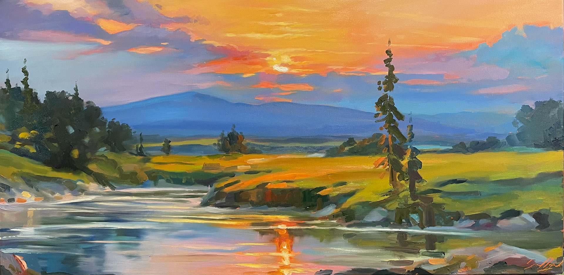 Quand les mouches sortent 20’’ x 40’’ Huile 2024