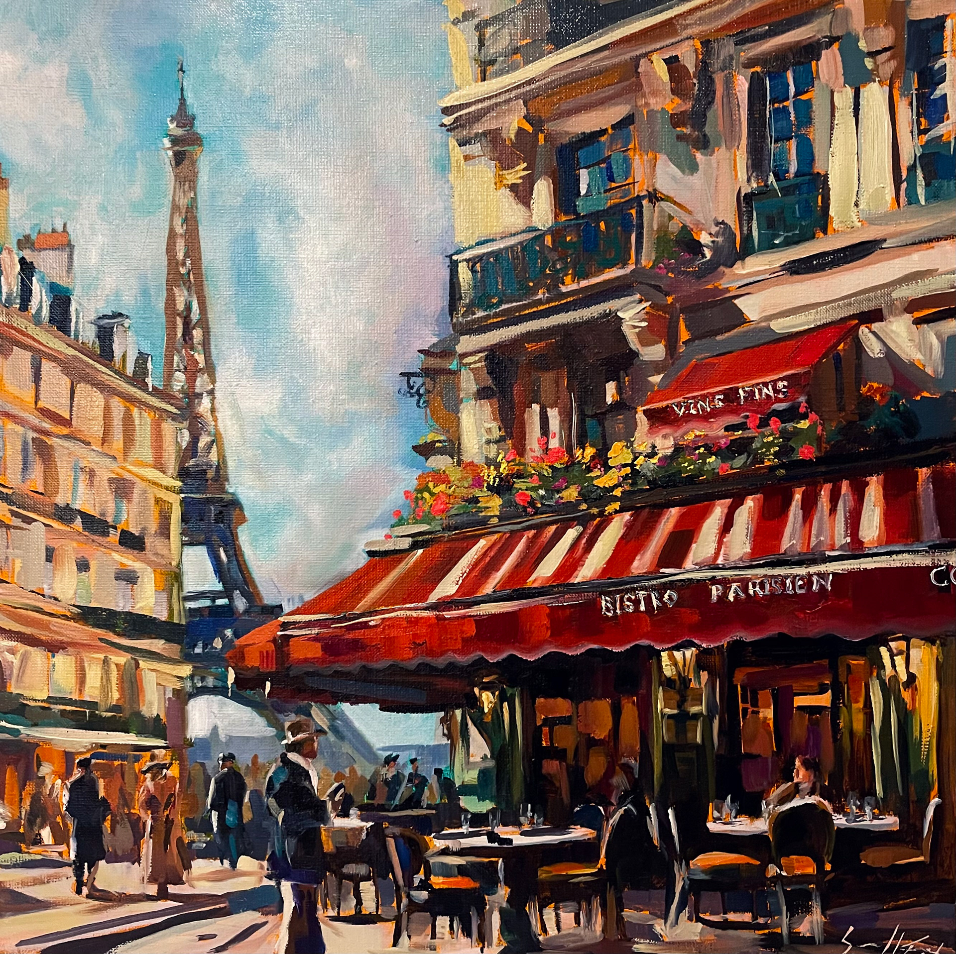 Happy hour 20” x 20” Huile 2024