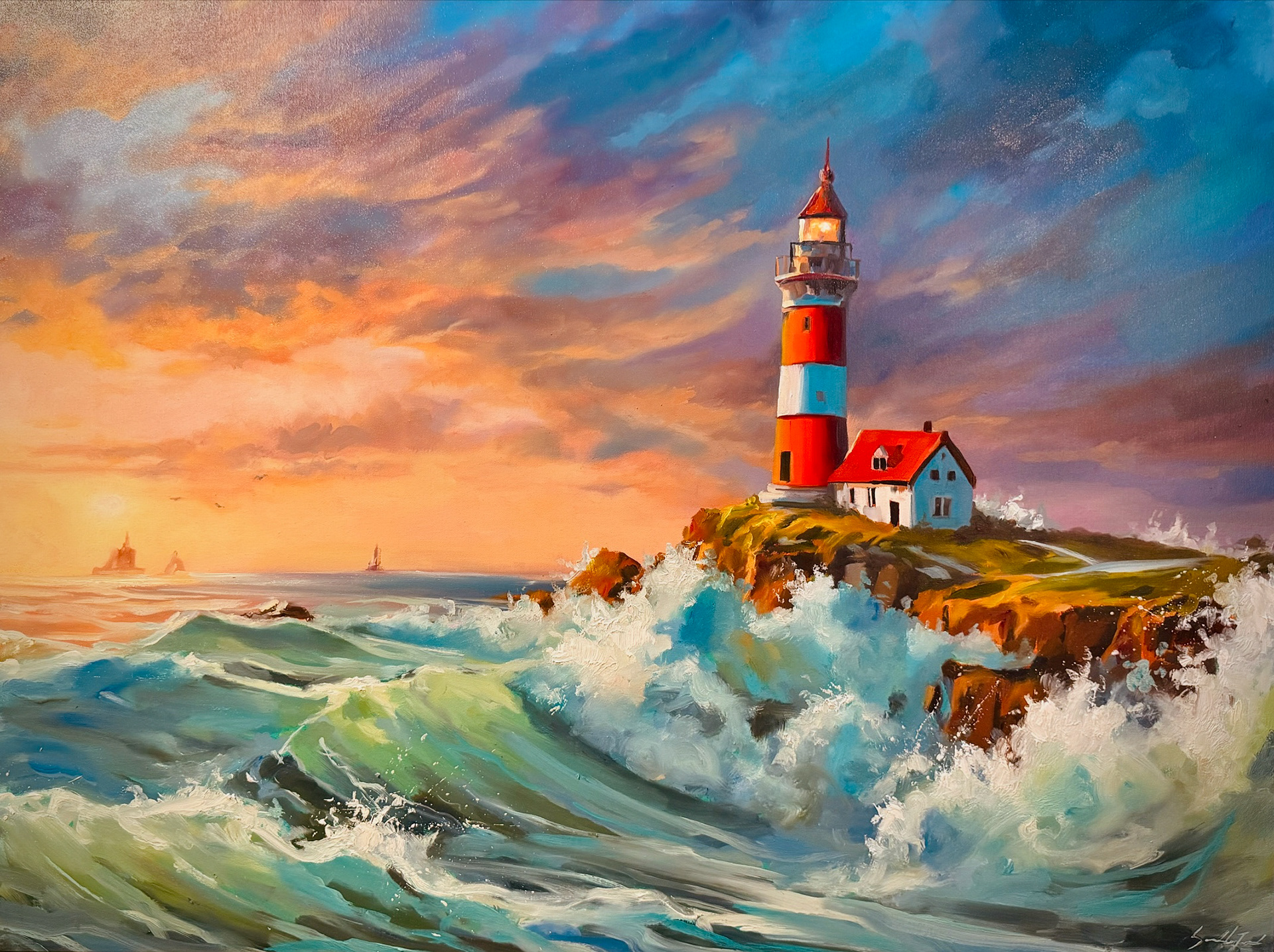 Sentinelle des flots 30’’ x 40’’ Huile 2024