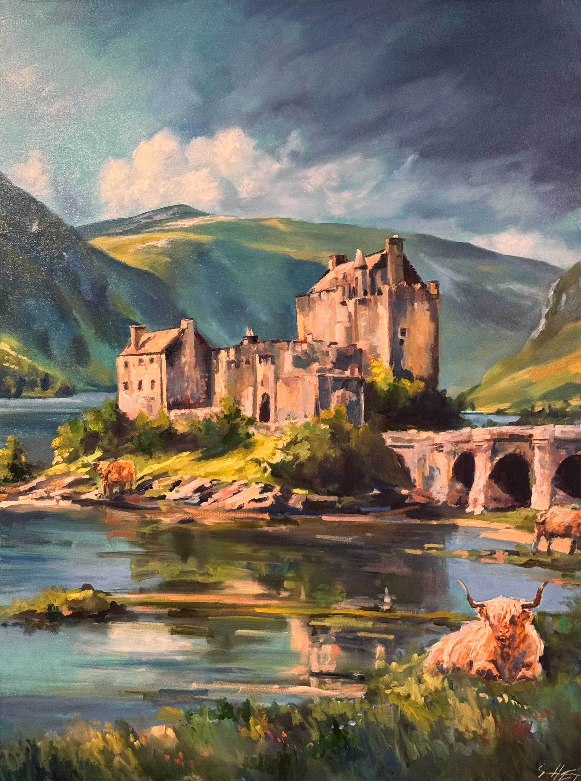 Eilean Donan Castle 30’’ x 40’’ Huile 2024