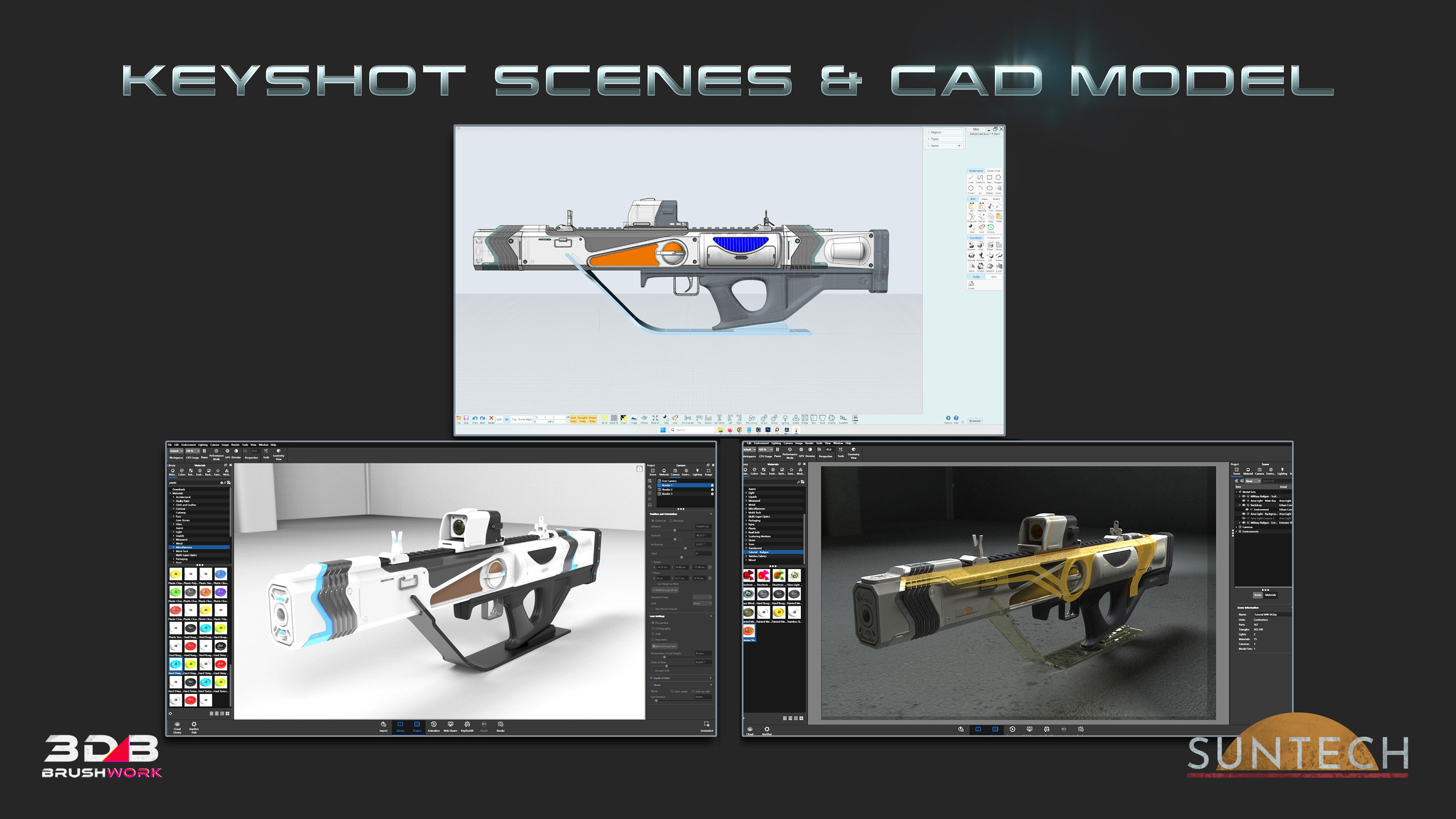 CAD model and KeyShot scene