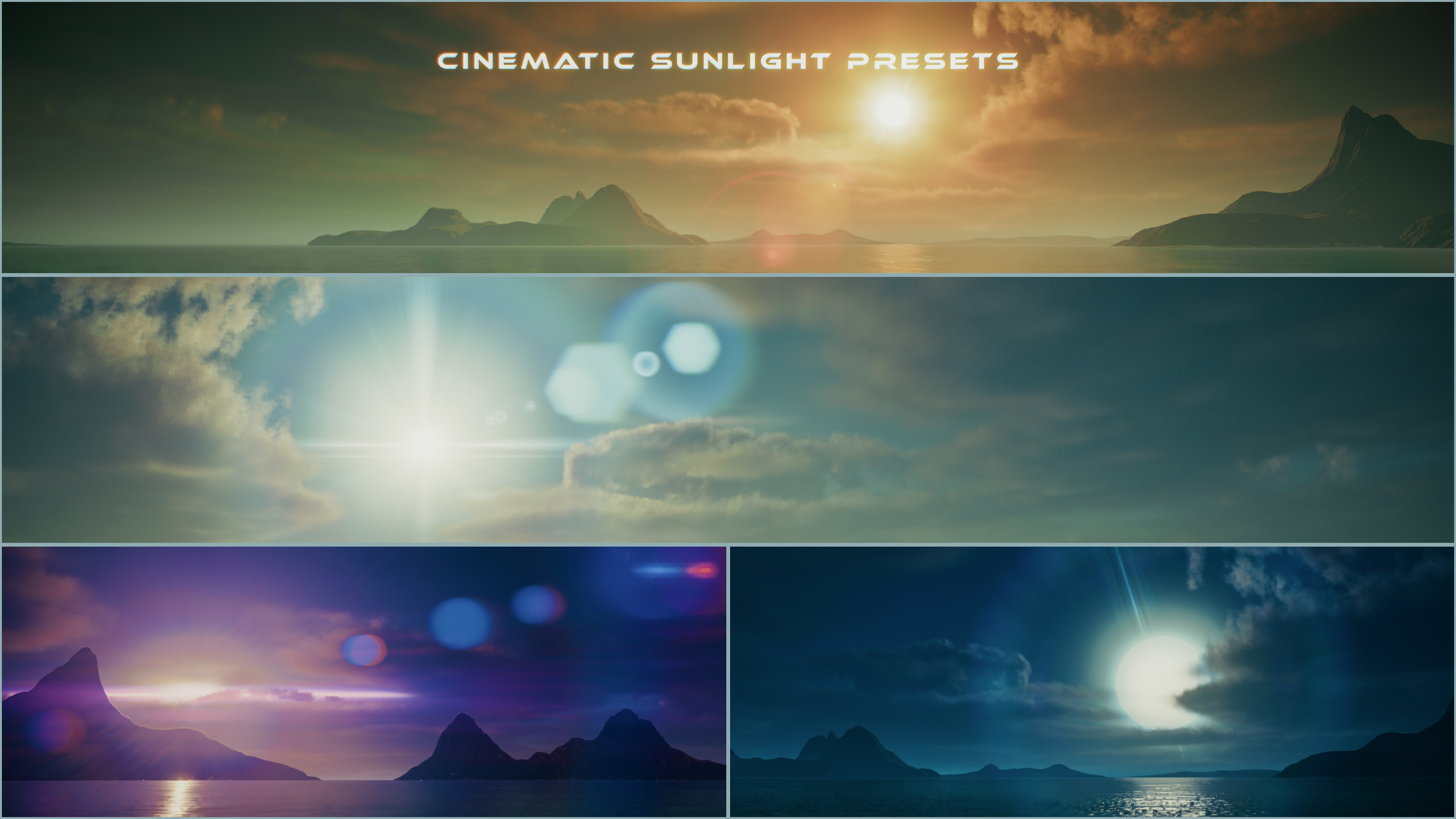 Cinematic sunlight presets