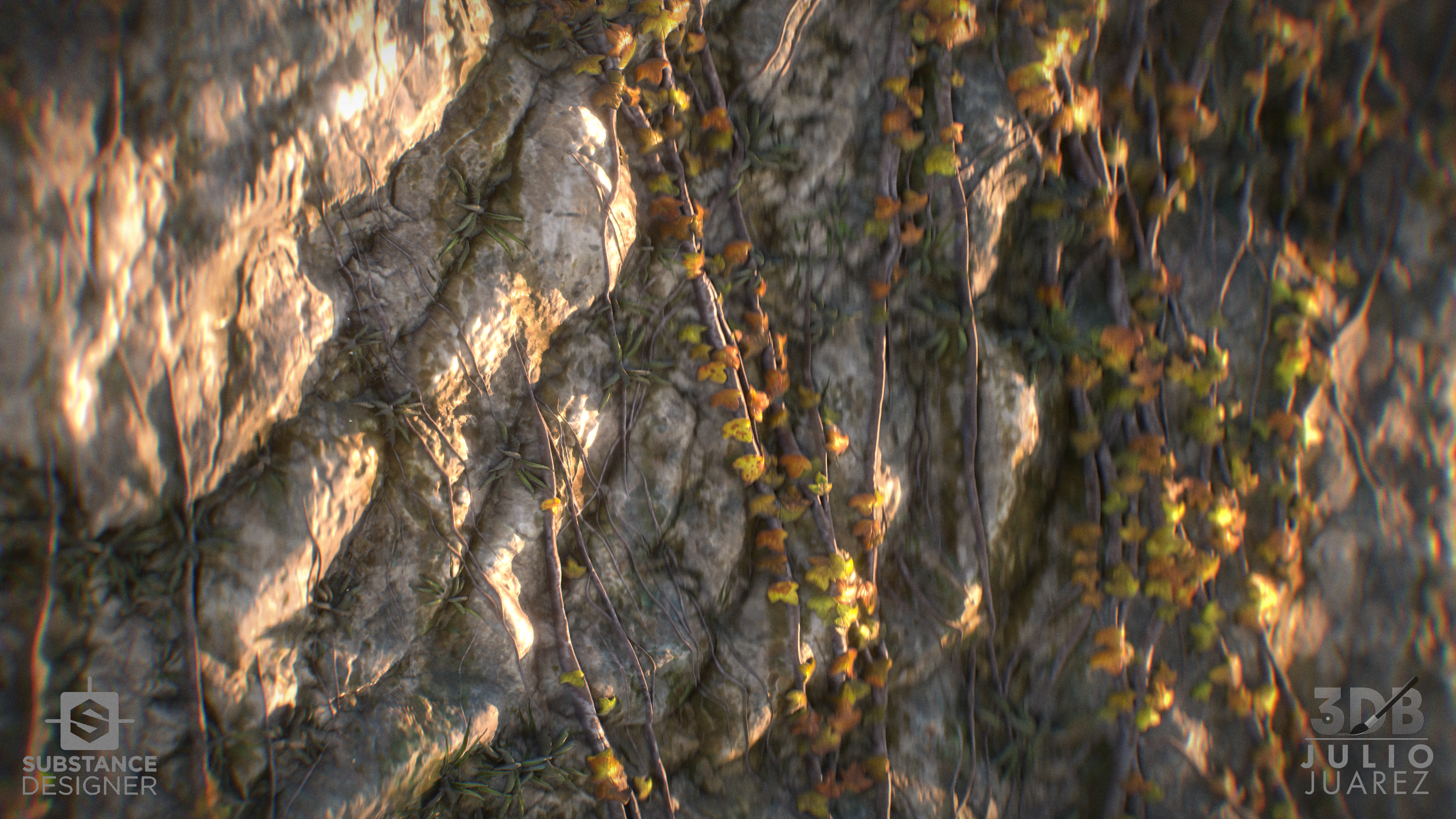 Rust vine cliffside beauty render