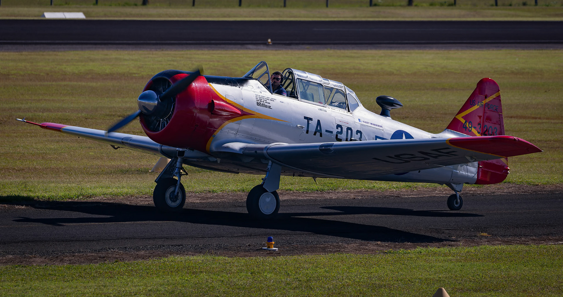 North American T-6 Harvard on show at Wings Over Illawarra 2018, Illawarra Regional Airport, Albion Park Rail, New South Wales, Australia