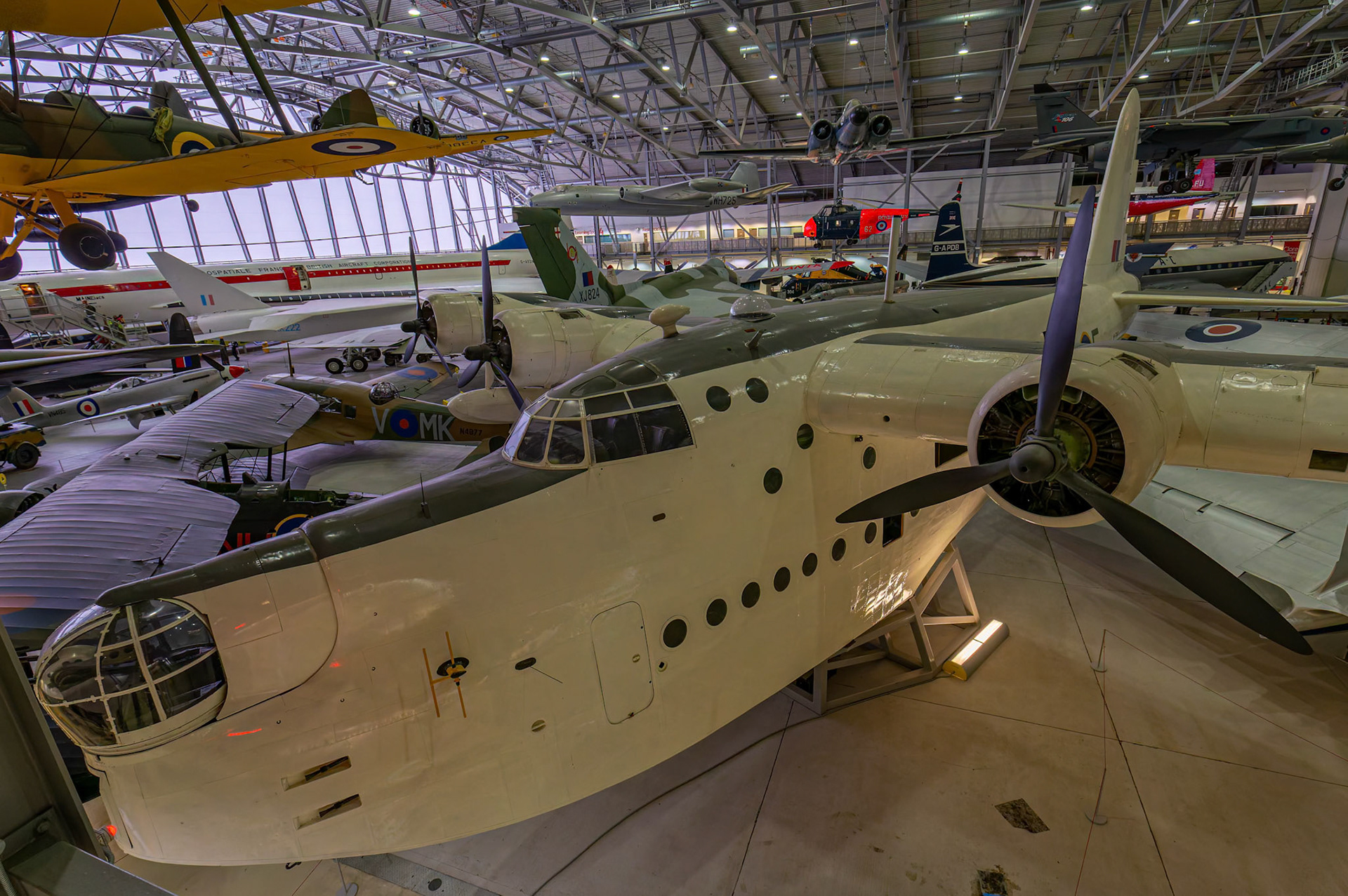 Short Sunderland Mark V on display at the Duxford Imperial War Museum in Cambridge, United Kingdom