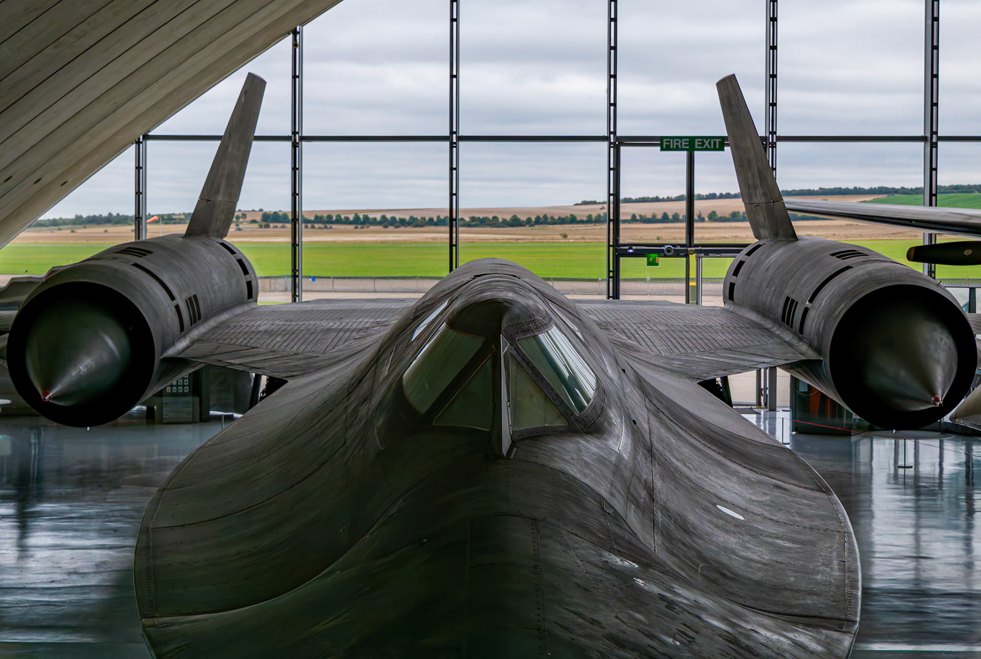 Lockheed SR-71A Blackbird on display at the Duxford Imperial War Museum in Cambridge, United Kingdom