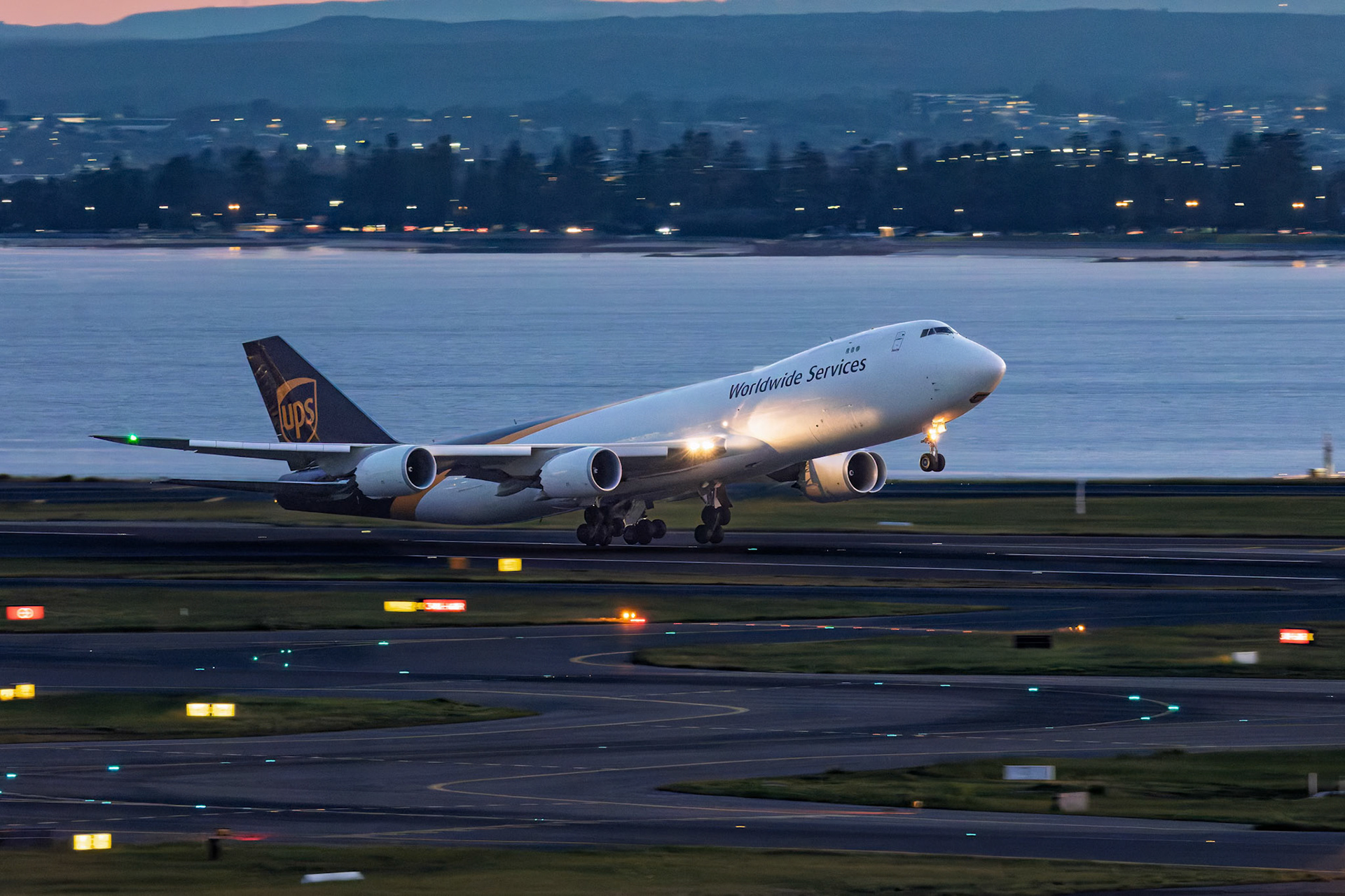 UPS Boeing 747-8F [N630UP] Departing to Singapore from the P3 Carpark, Sydney Airport, Australia
