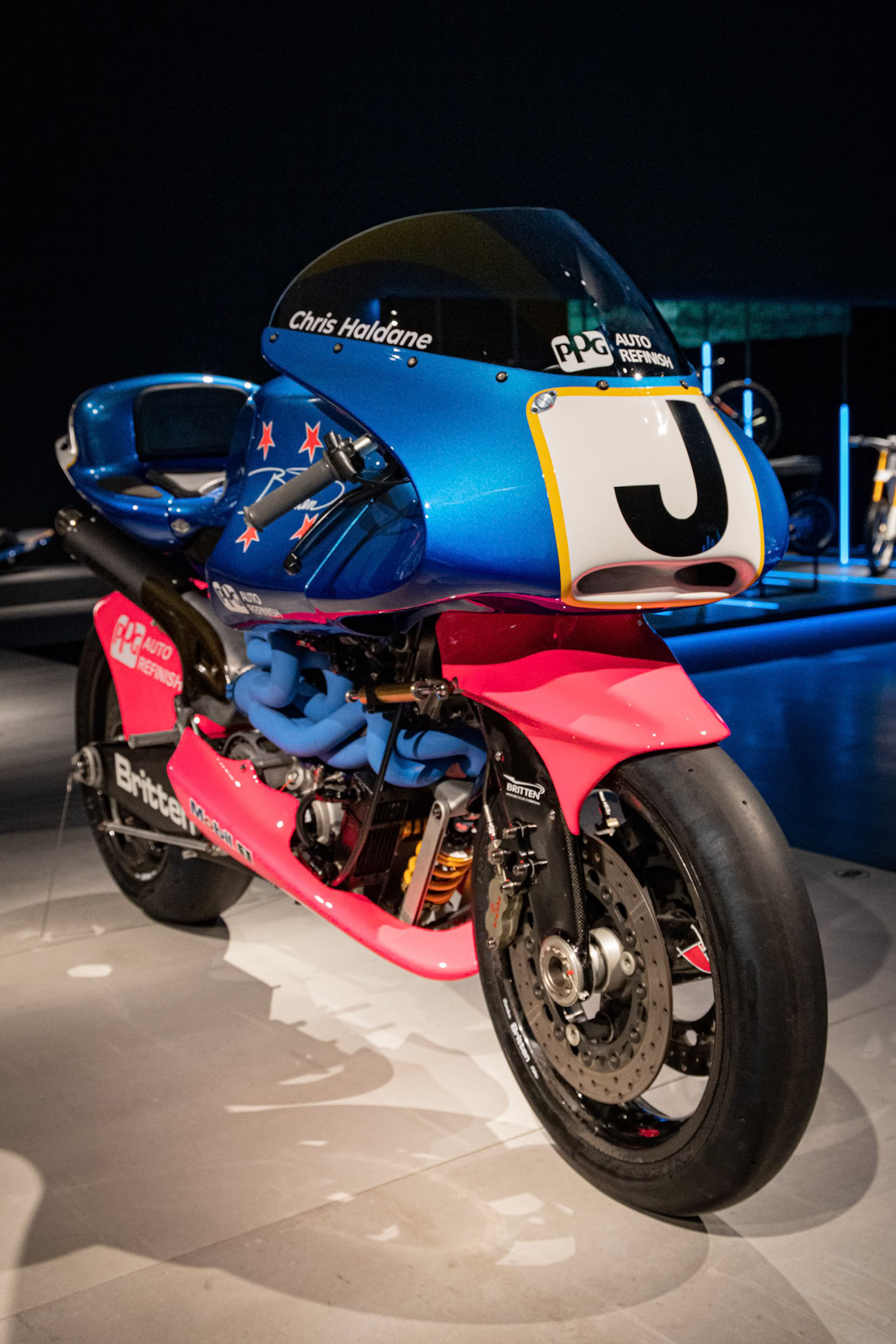 1994 Britten V1000 in the Exhibition The MotorCycle at GOMA in Brisbane, Australia