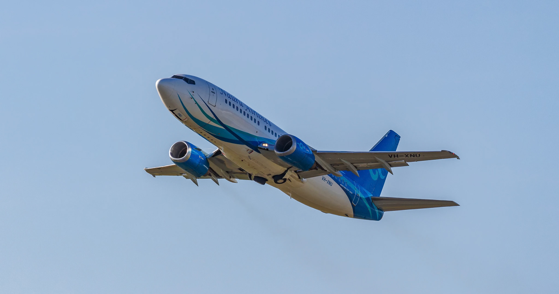 Nauru Airlines Boeing 737-300 [VH-XNU] Departing to Nauru, at Brisbane International Airport, Australia