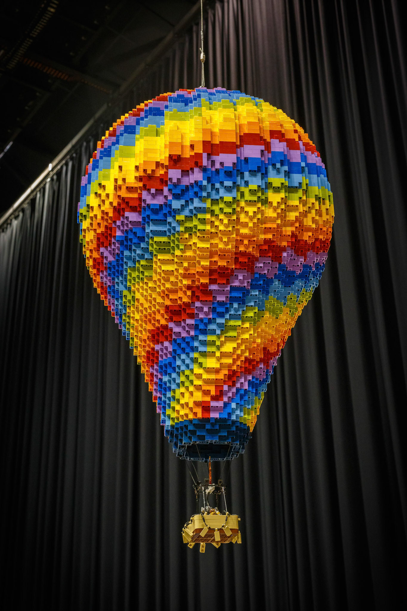 Hot Air Balloon Lego Creation at the Brickman Experience at the Gold Coast, Australia