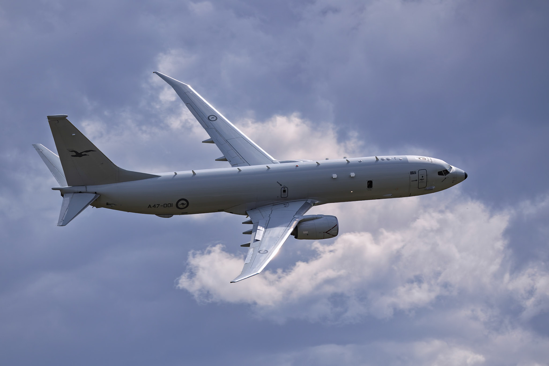 Royal Australian Air Force Boeing P-8A Poseidon [A47-001] on display at the Richmond Airshow in New South Wales, Australia