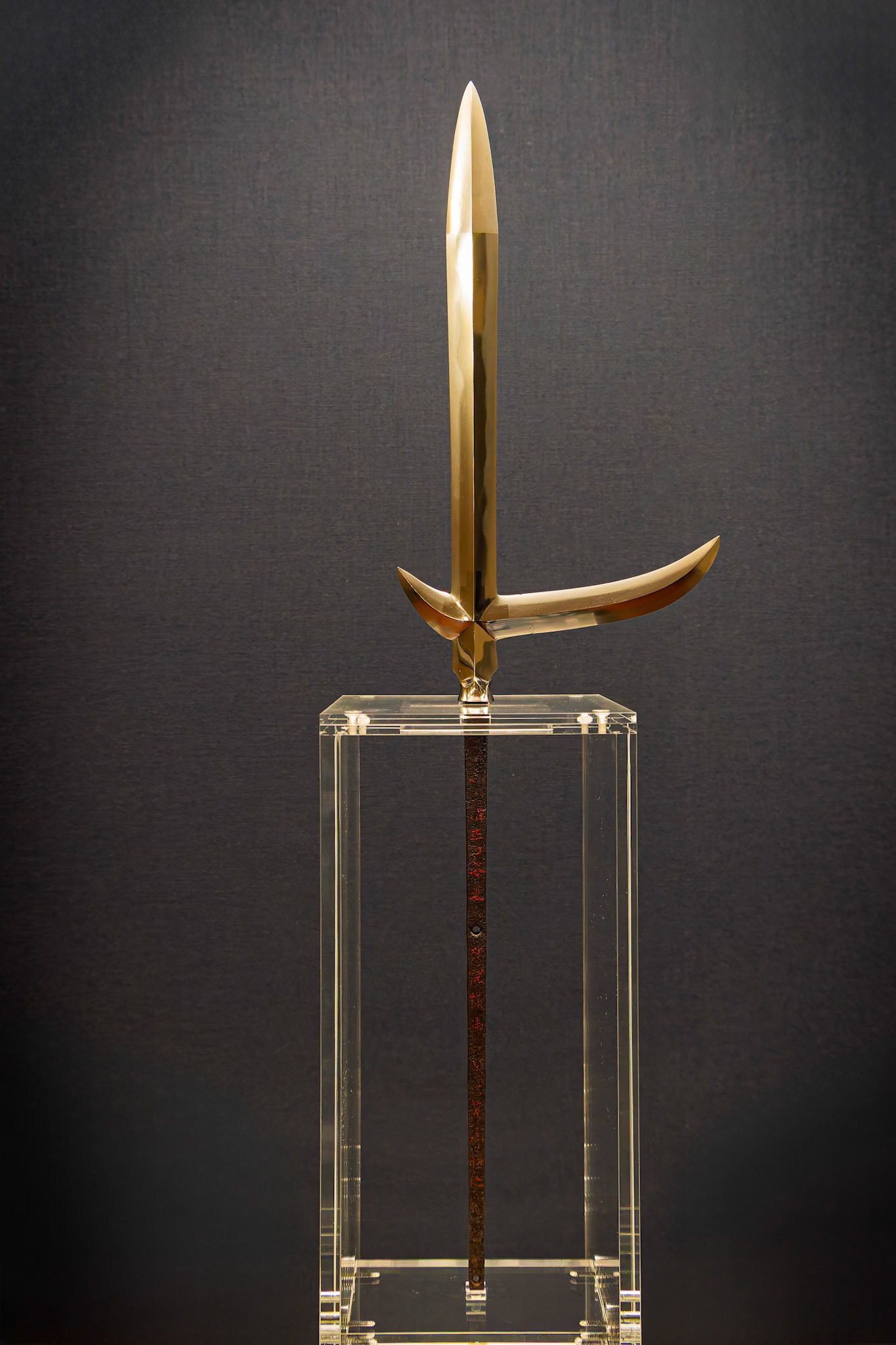 Sickle-Shaped Spearhead from the 16th Century Period on display at the Tokyo National Museum in Tokyo, Japan