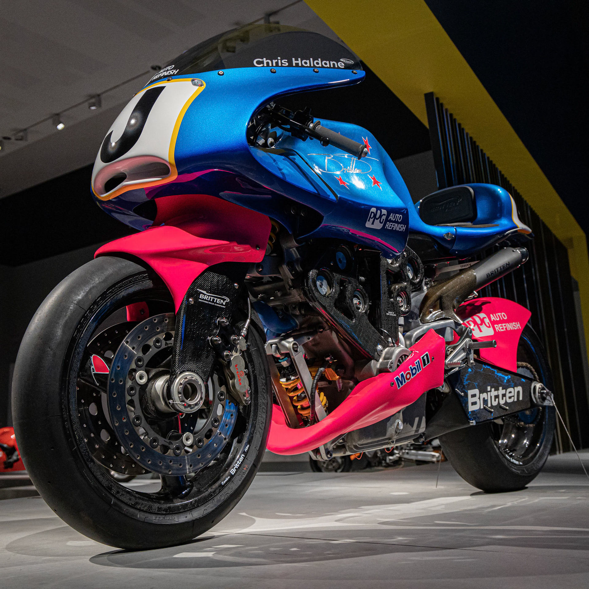 1994 Britten V1000 in the Exhibition The MotorCycle at GOMA in Brisbane, Australia