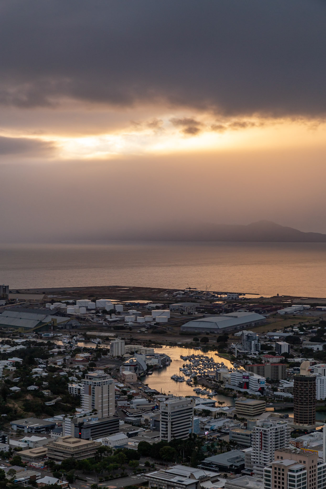 Looking out over Townsville from Castle Hill Lookout in Townsville, Queensland