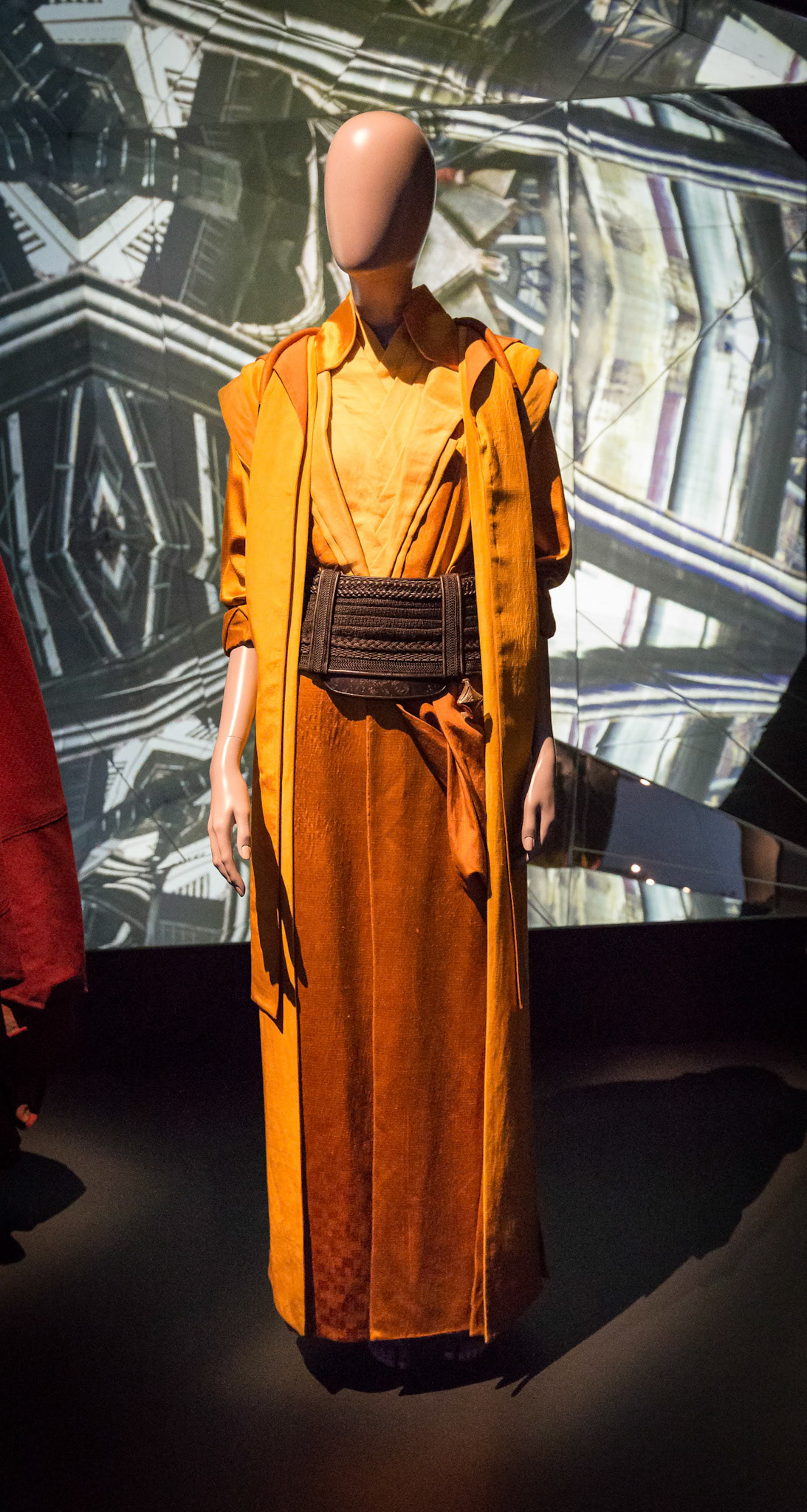 The Ancient One custome display at GOMA for the Marvel Exhibition, Brisbane