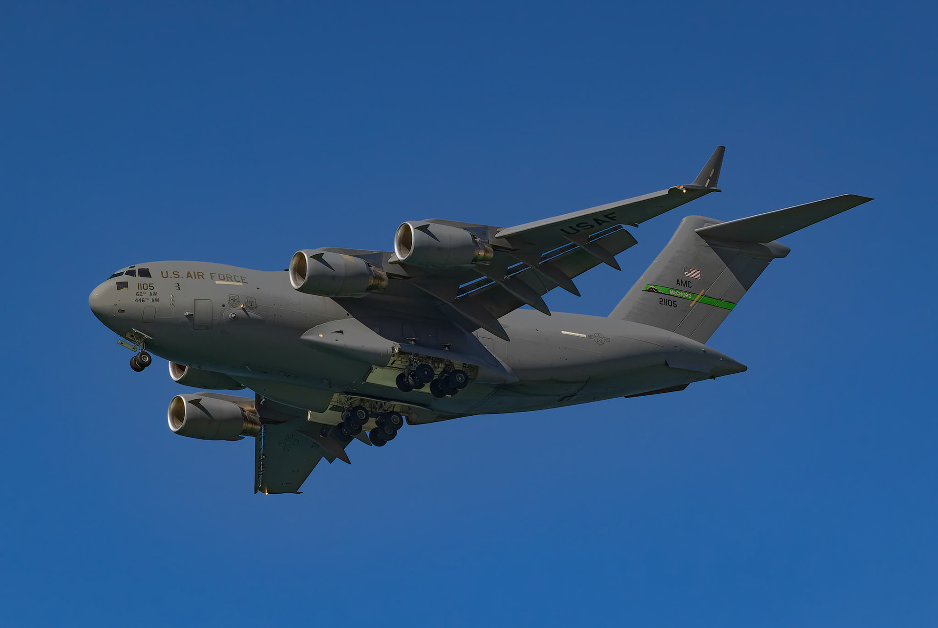 United States Airforce C-17 Demostration at the Pacific Airshow on the Gold Coast, Australia