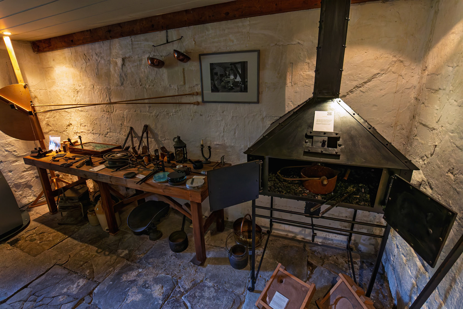 The workshop inside the Herschel Museum of Astronomy in Bath. England