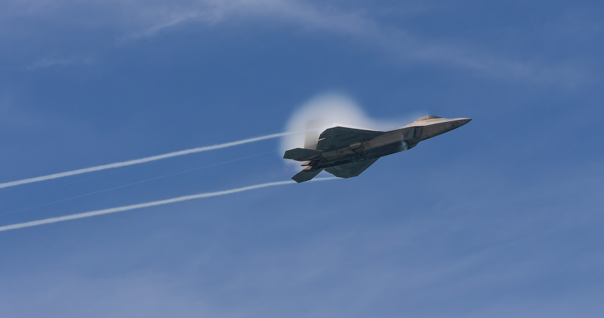 United States Airforce F-22s on display at the Pacific Airshow on the Gold Coast, Australia