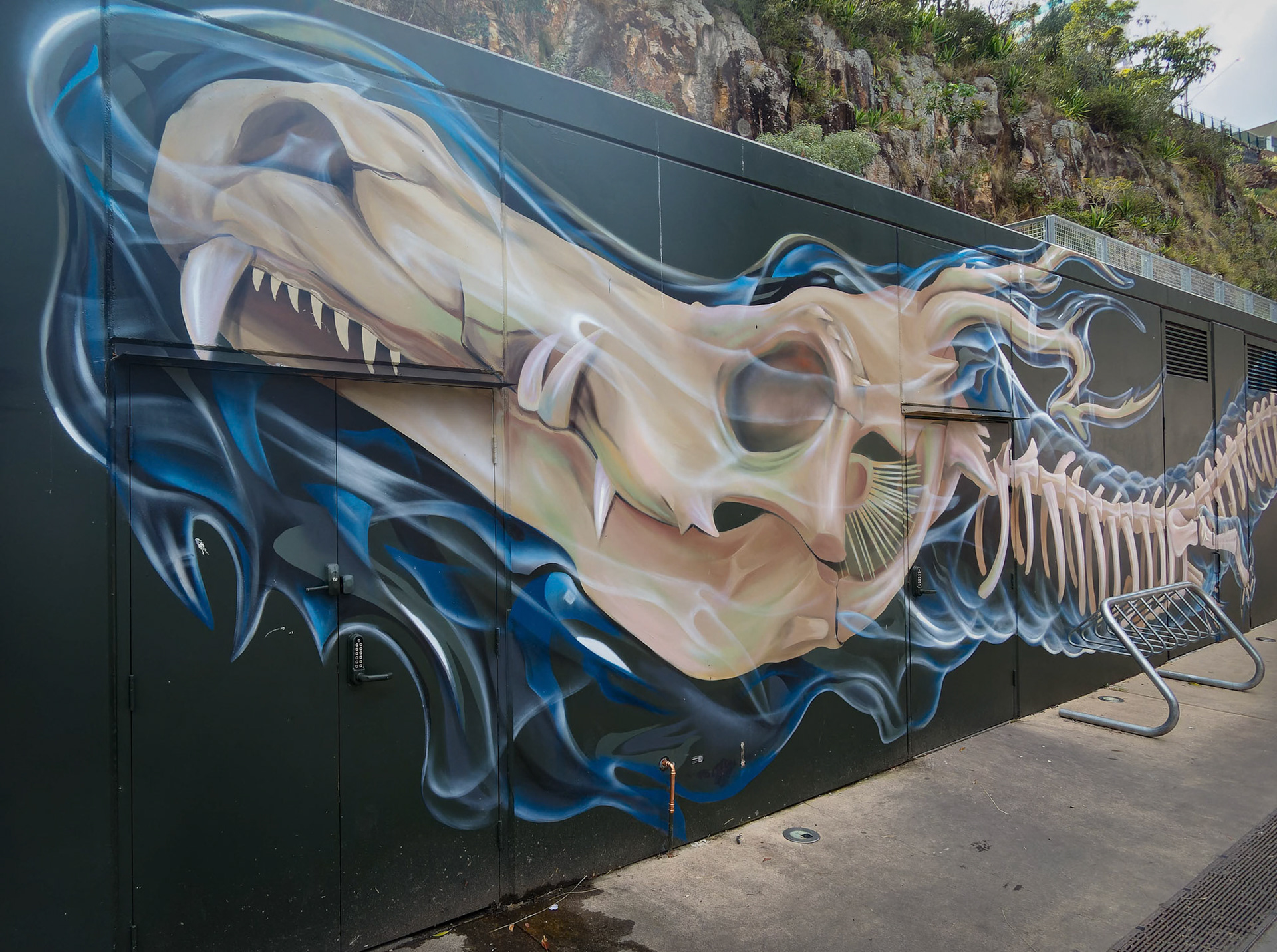 Street Art along the New Farm River Walk in Brisbane, Australia