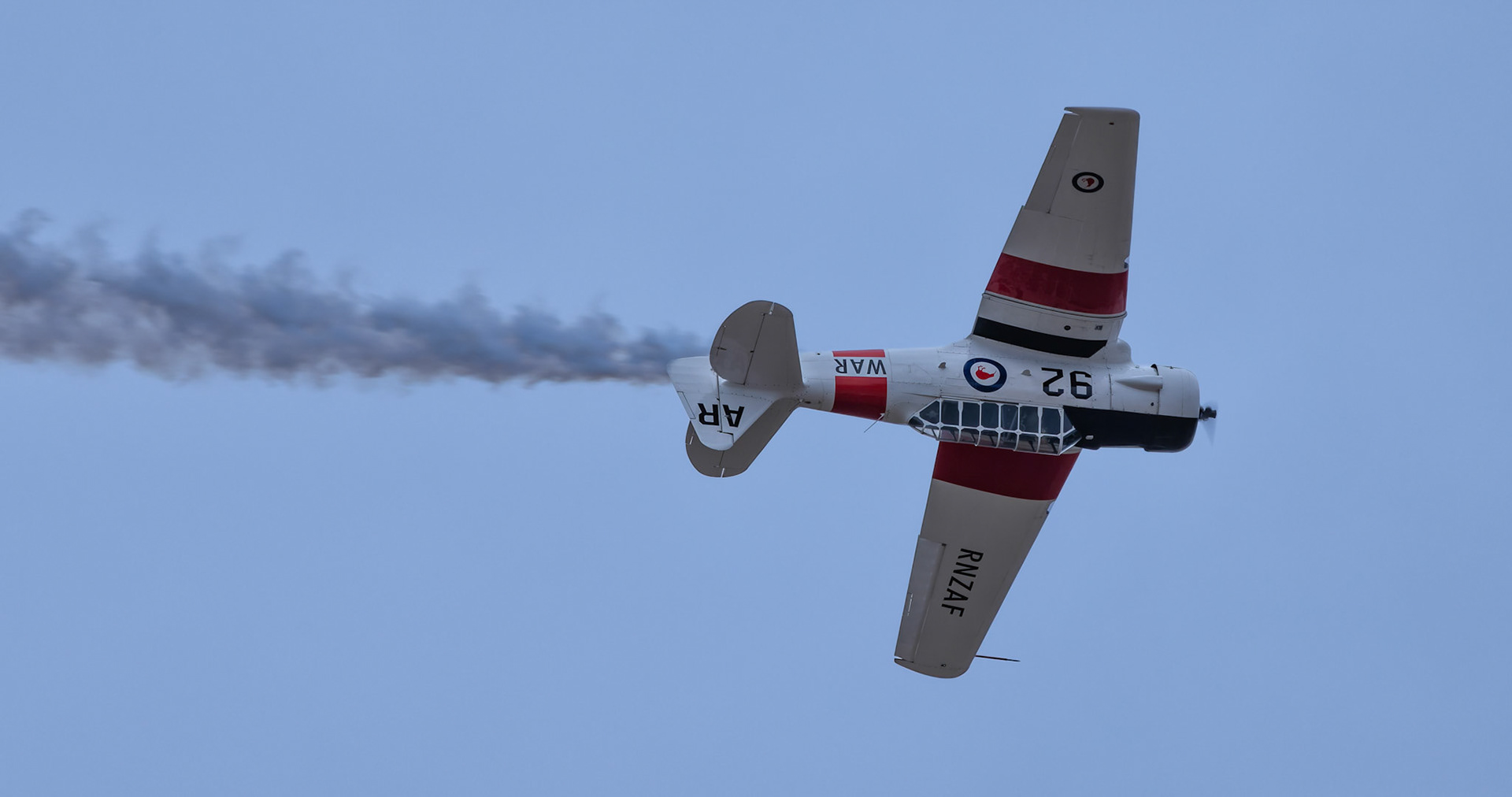 North American Harvard 3 (92) [ZK-WAR] on display at Warbirds over Wanaka, New Zealand