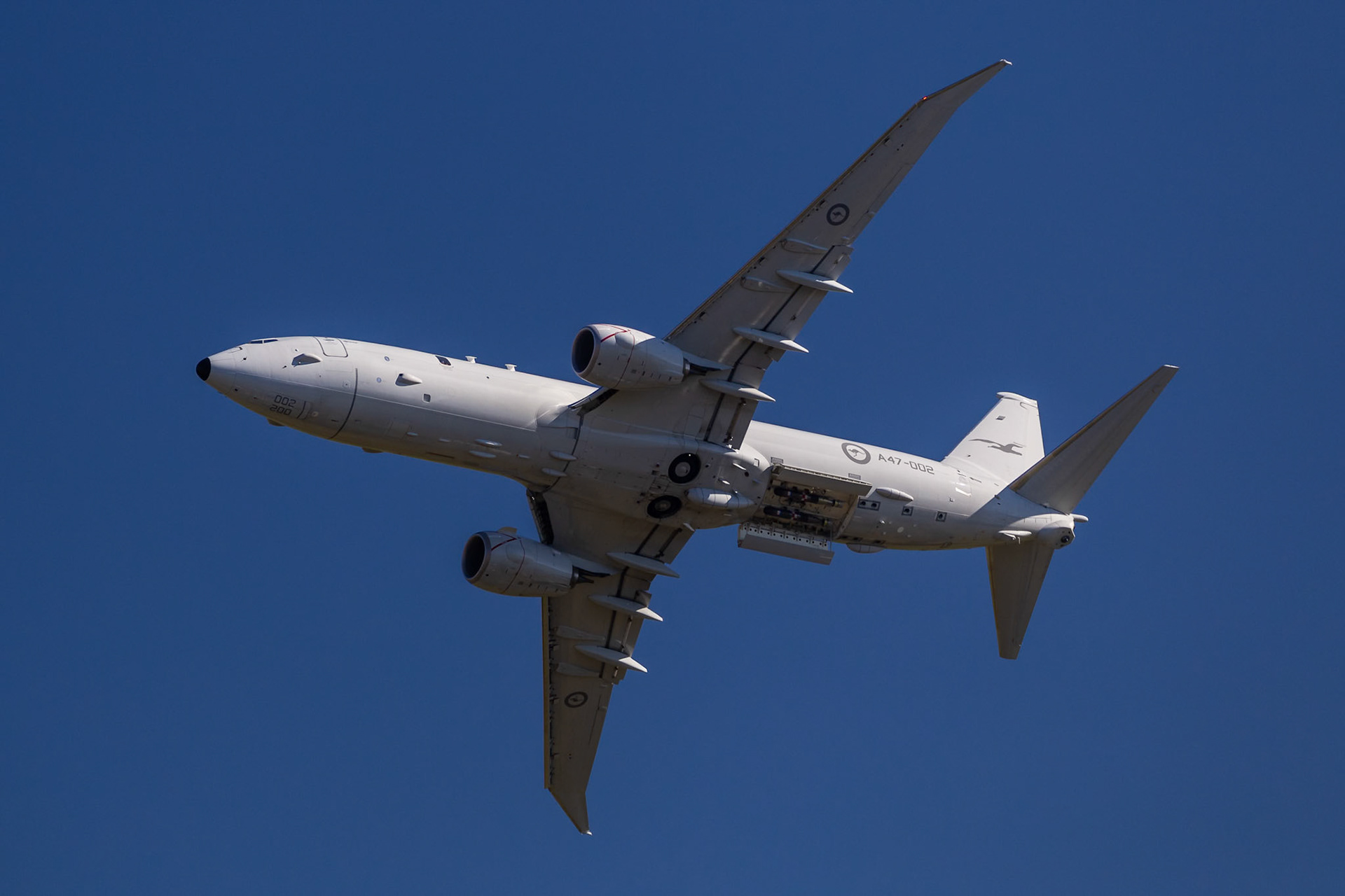 RAAF P-8A Poseidon on display at Wings Over Illawarra 2018, Illawarra Regional Airport, Albion Park Rail, New South Wales, Australia