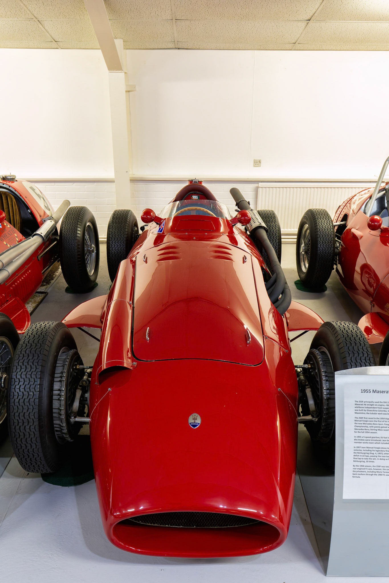 1955 Maserati 250F on display at Donington Park Museum, England