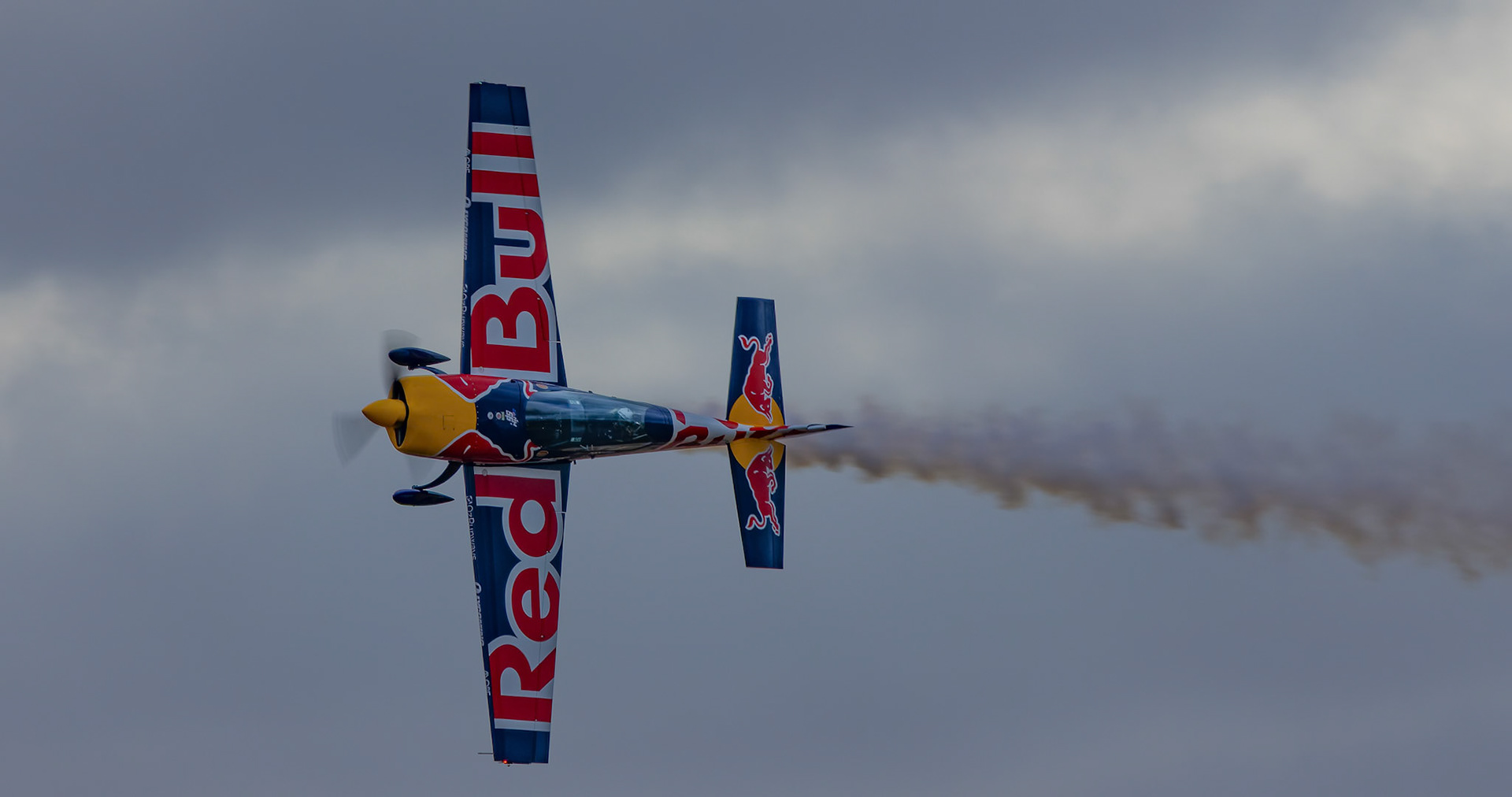 Emma McDonald from Matt Hall Racing in the Extra 300L on display at the Avalon Airshow in Victoria, Australia