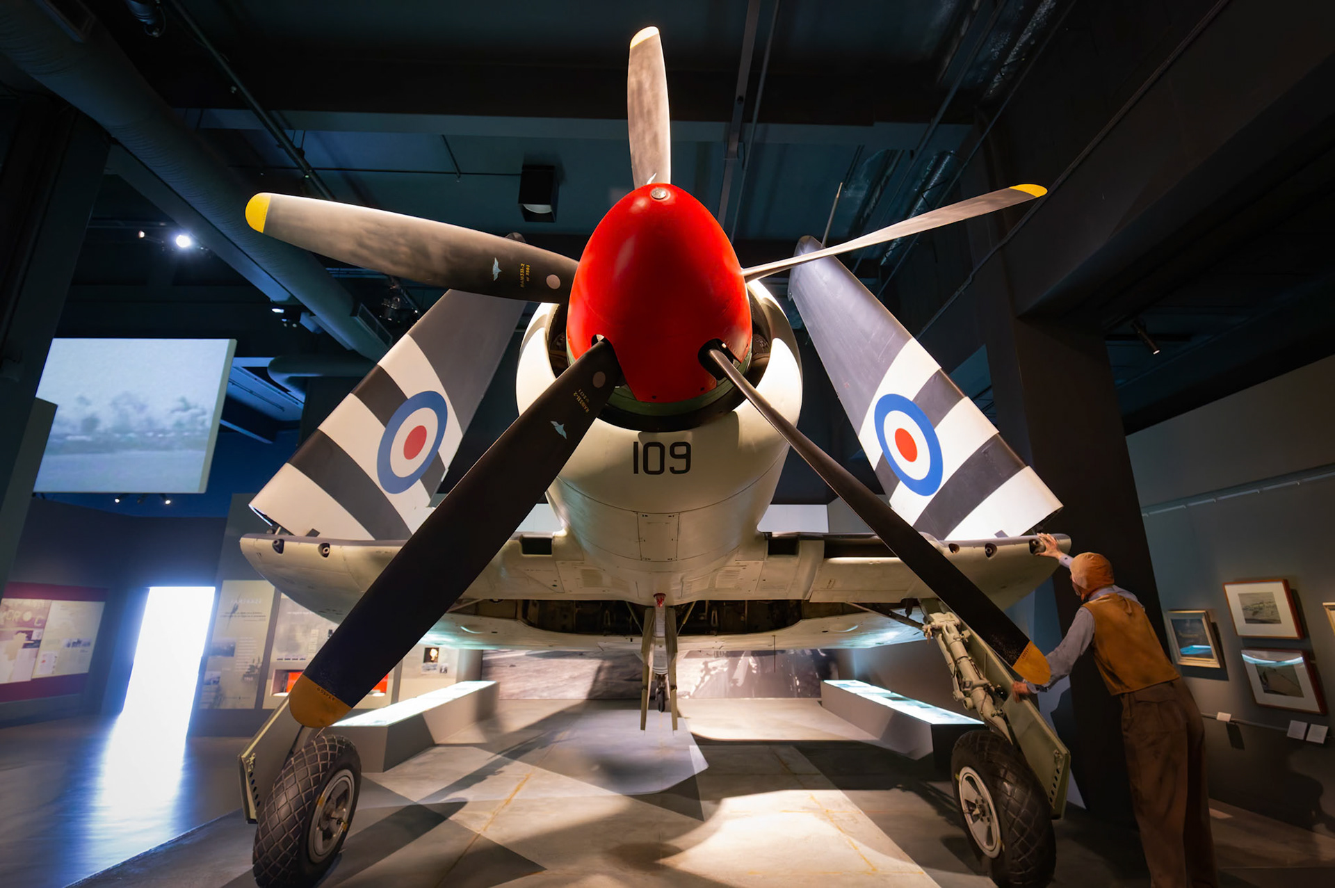 Hawker Sea Fury FB 11 on display at the Australia War Memorial in Canberra, Australia