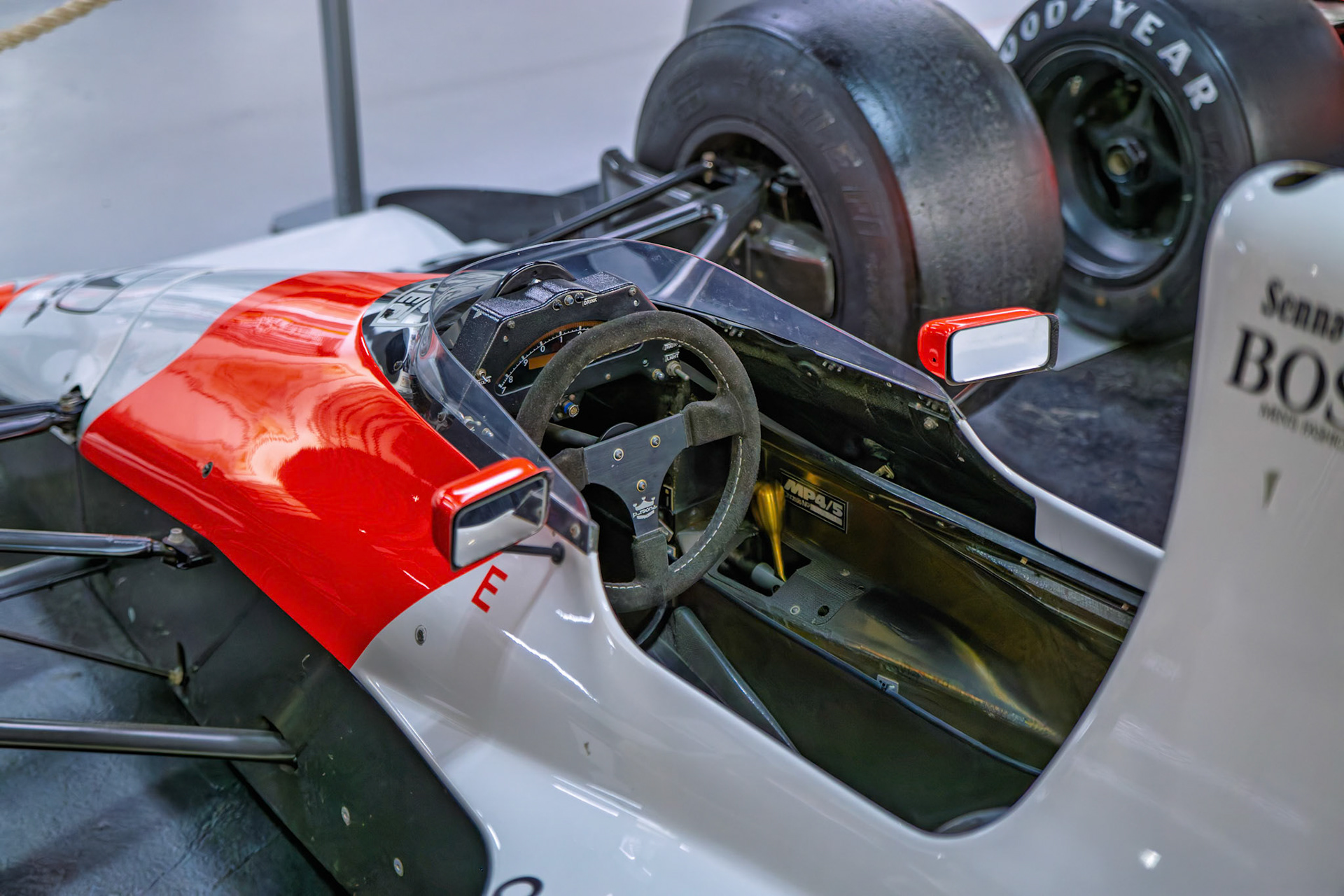 1990 McLaren MP4/5B-7 Formula 1 car at Donington Park Museum, England