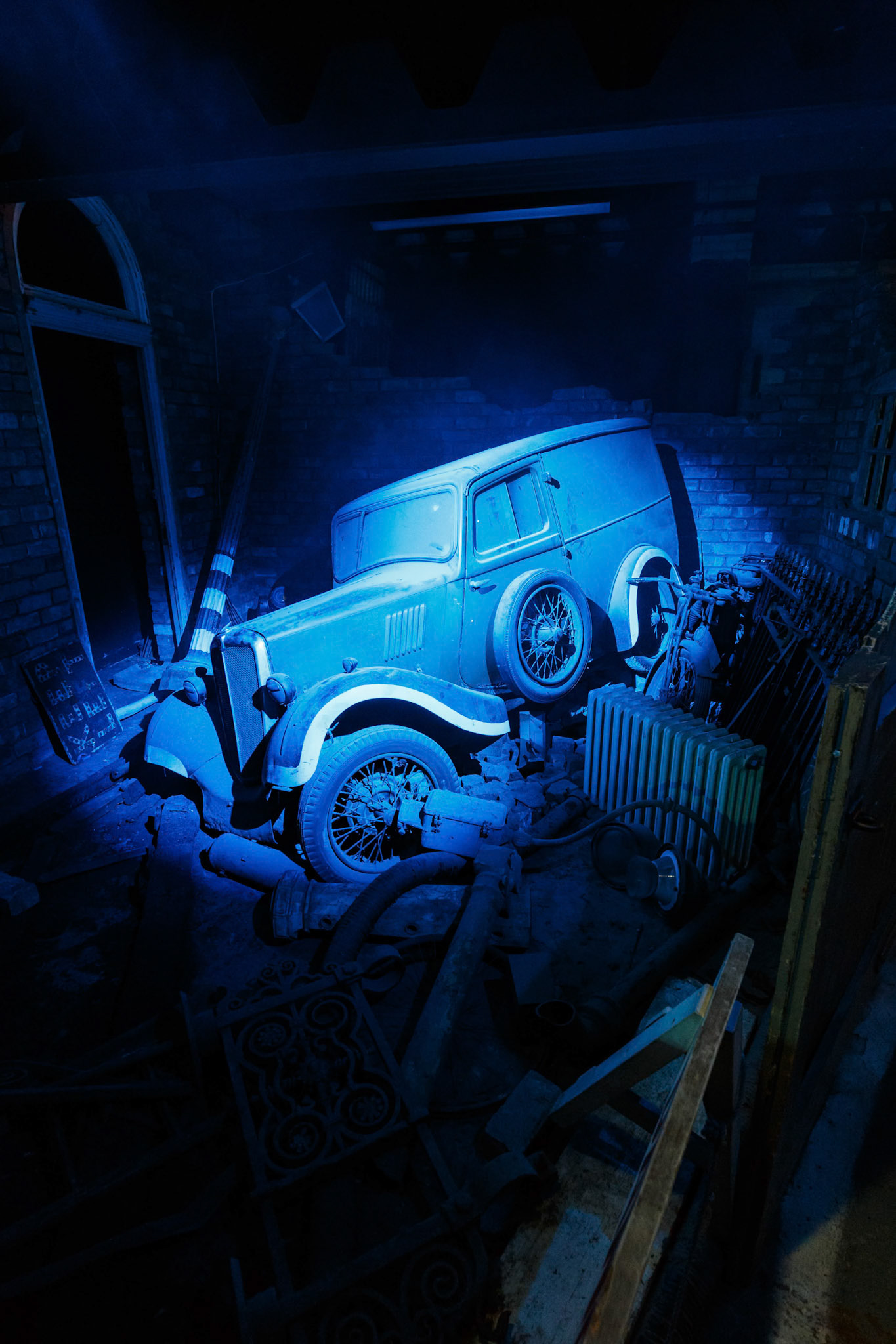 World War II display at the Coventry Transport Museum in Coventry, England