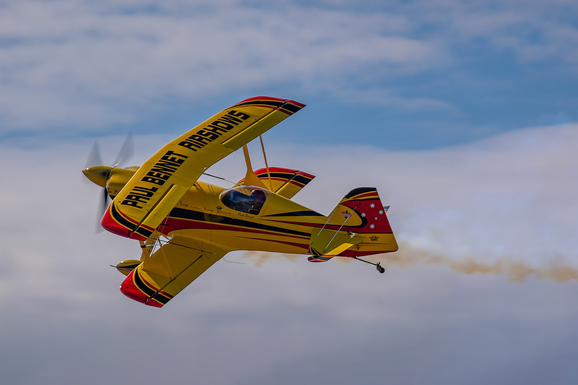 The Wolf Pitts Pro flying at the 2022 Brisbane Airshow at Watts Bridge Memorial Airport, Australia