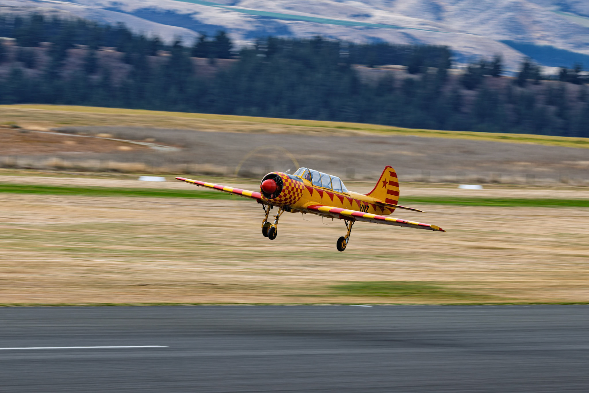 Yakovlev Yak-52 (Yellow) [ZK-YNZ] on display at Warbirds over Wanaka, New Zealand