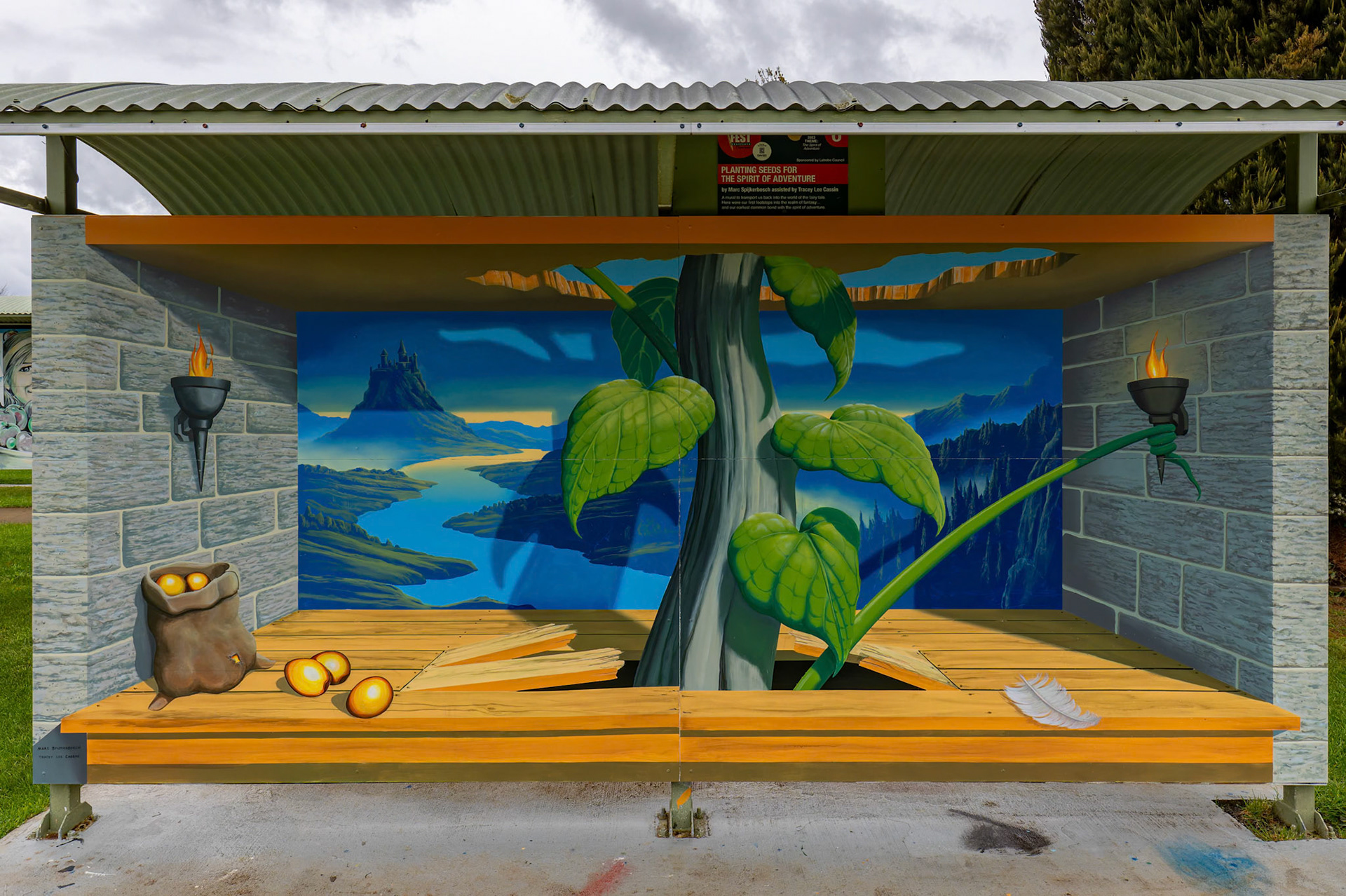Street Art around Sheffield in Tasmania, Australia