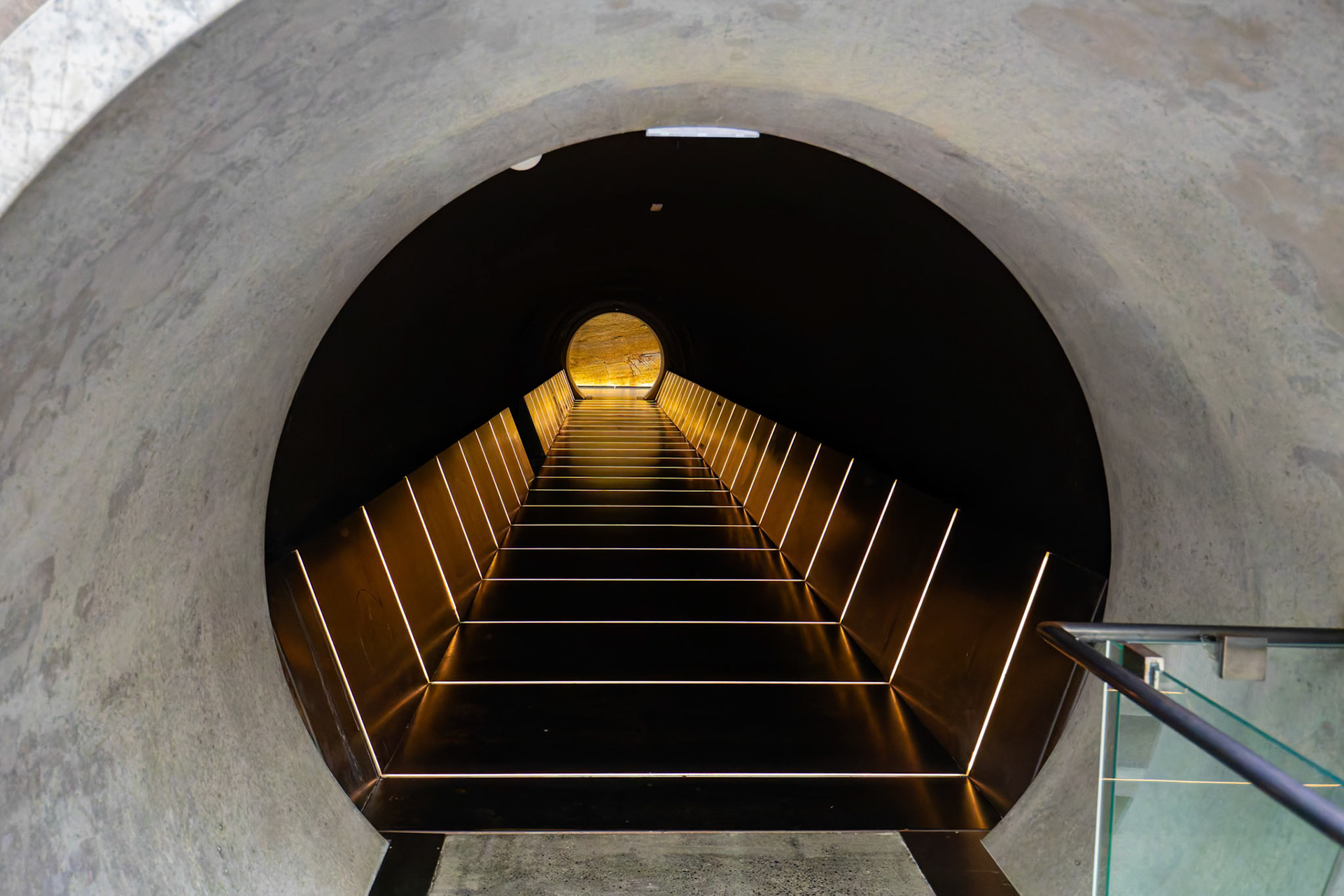 Siloam Tunnel (2019) on display inside the Museum of Old and New Art (MONA) in Hobart, Tasmania