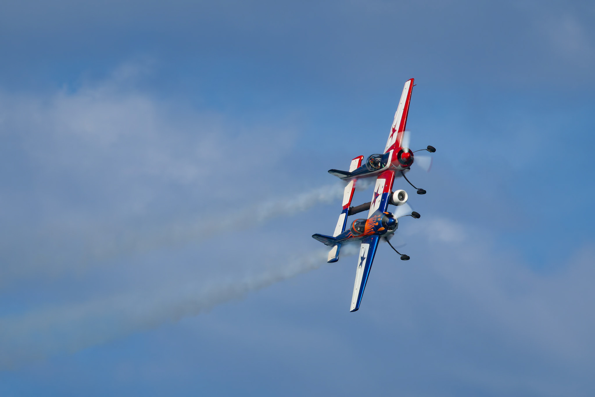 Jeff Boerboon in the YAK 110 on display at the Pacific Airshow on the Gold Coast, Australia