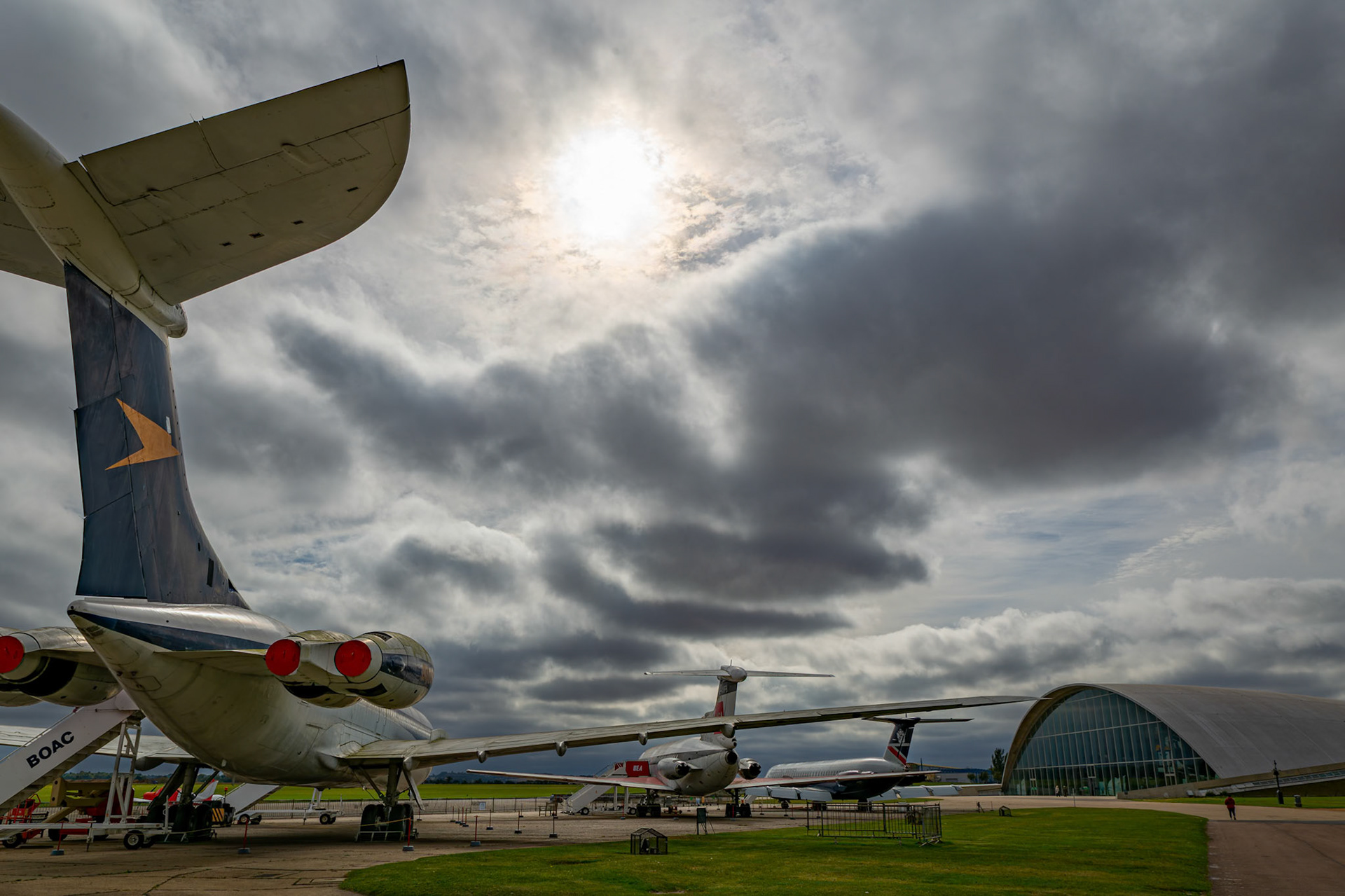 BOAC Vickers VC10 Airline on display at the Duxford Imperial War Museum in Cambridge, United Kingdom