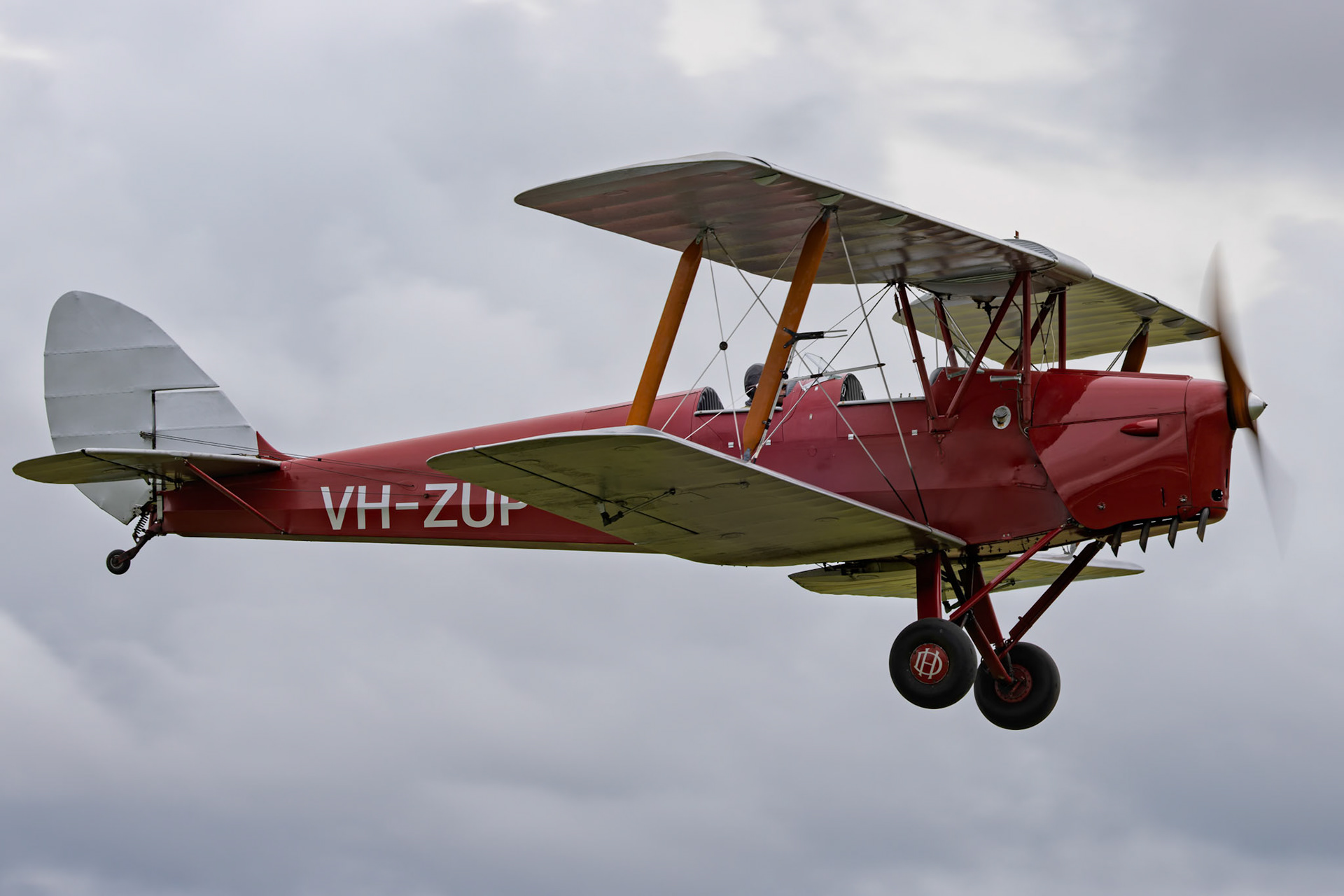 De Havilland DH-82 Tiger Moth [VH-ZUP] at the breakfast flyin at Watts Bridge Memorial Airfield in Cressbrook, Australia