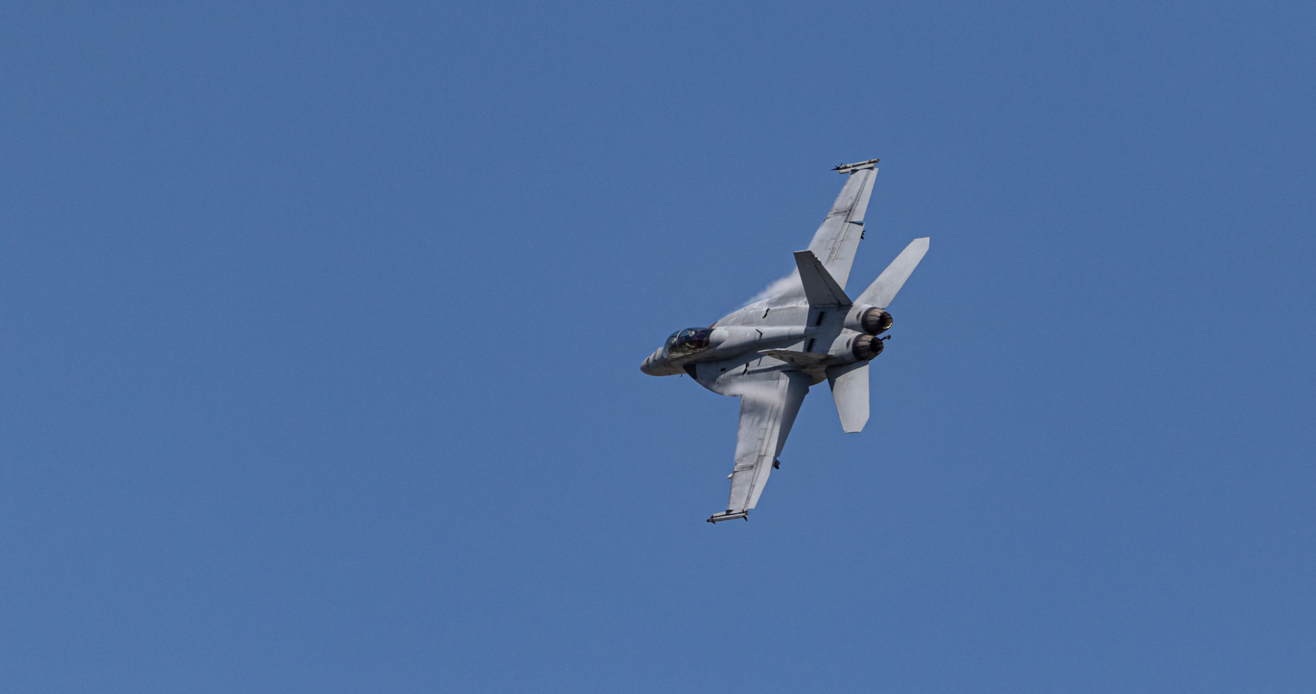 RAAF FA18 Hornet on a practise run in preparation fot Riverfire 2019 in Brisbane, Australia