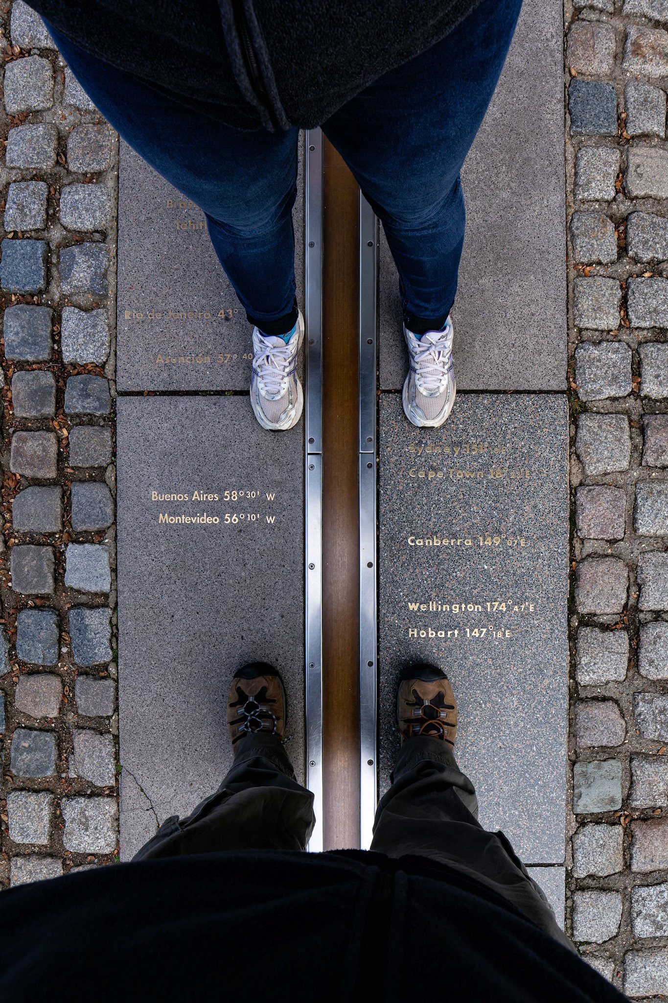 The Prime Meridian outside the Royal Observatory Greenwich in London,  United Kingdom