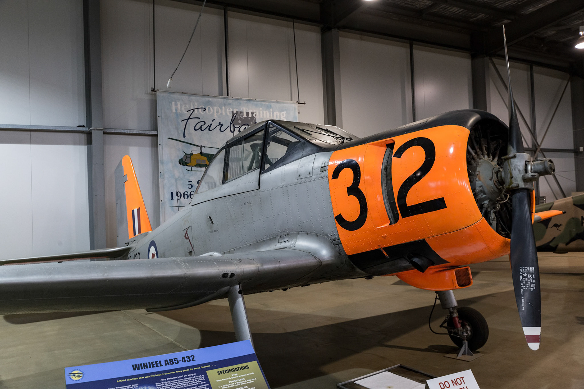 Winjeel A85-432 at the Australian Army Flying Museum