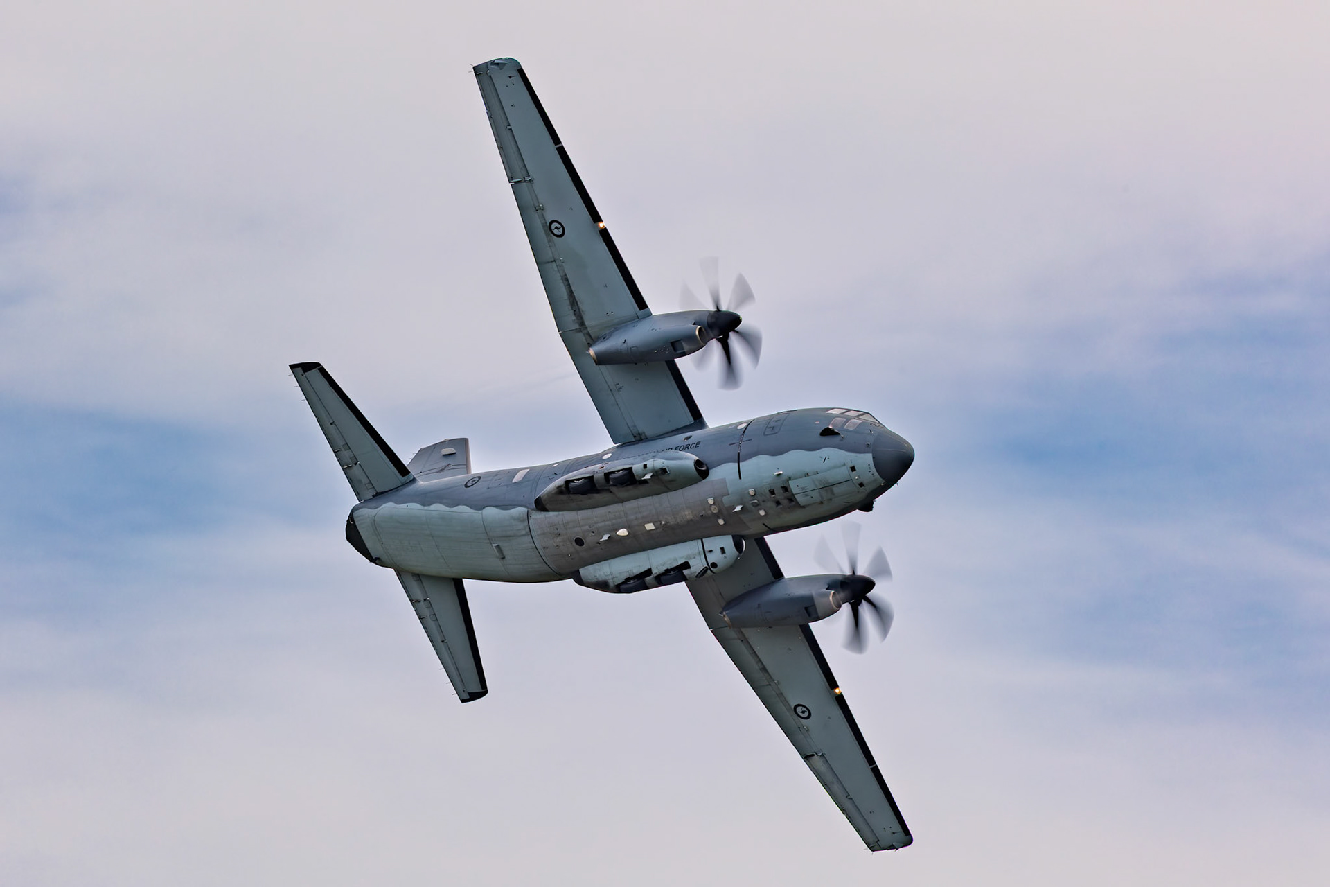Royal Australian Air Force Alenia C-27J Spartan [A34-001] on display at the Richmond Airshow in New South Wales, Australia