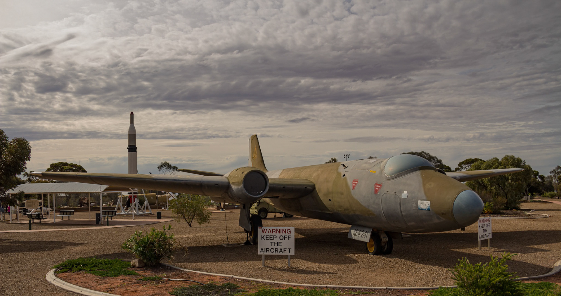Canberra on display at the Woomera Missile Park in South Australia, Australia