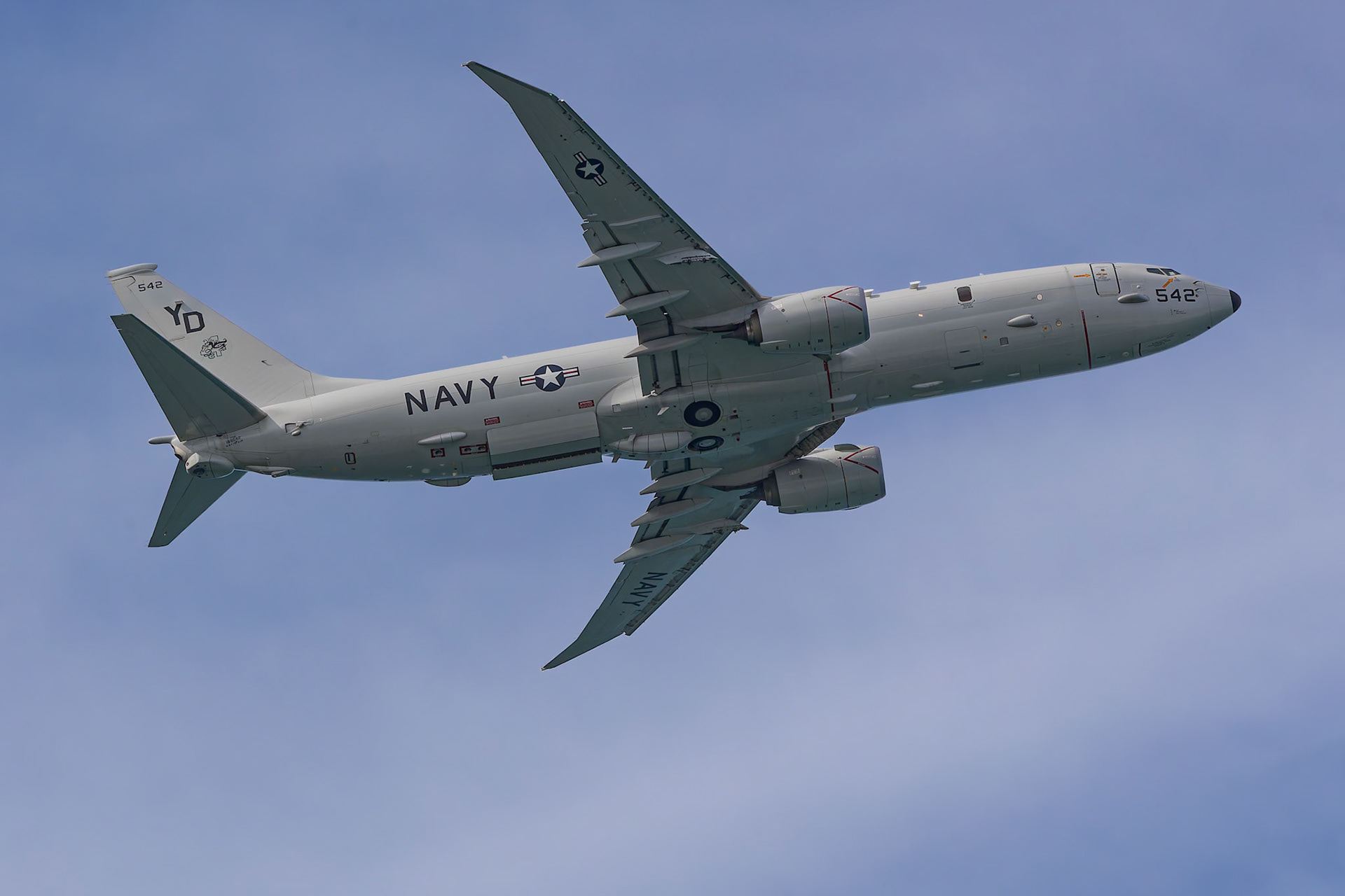 United States Navy P-8A Poseidon on display at the Pacific Airshow on the Gold Coast, Australia