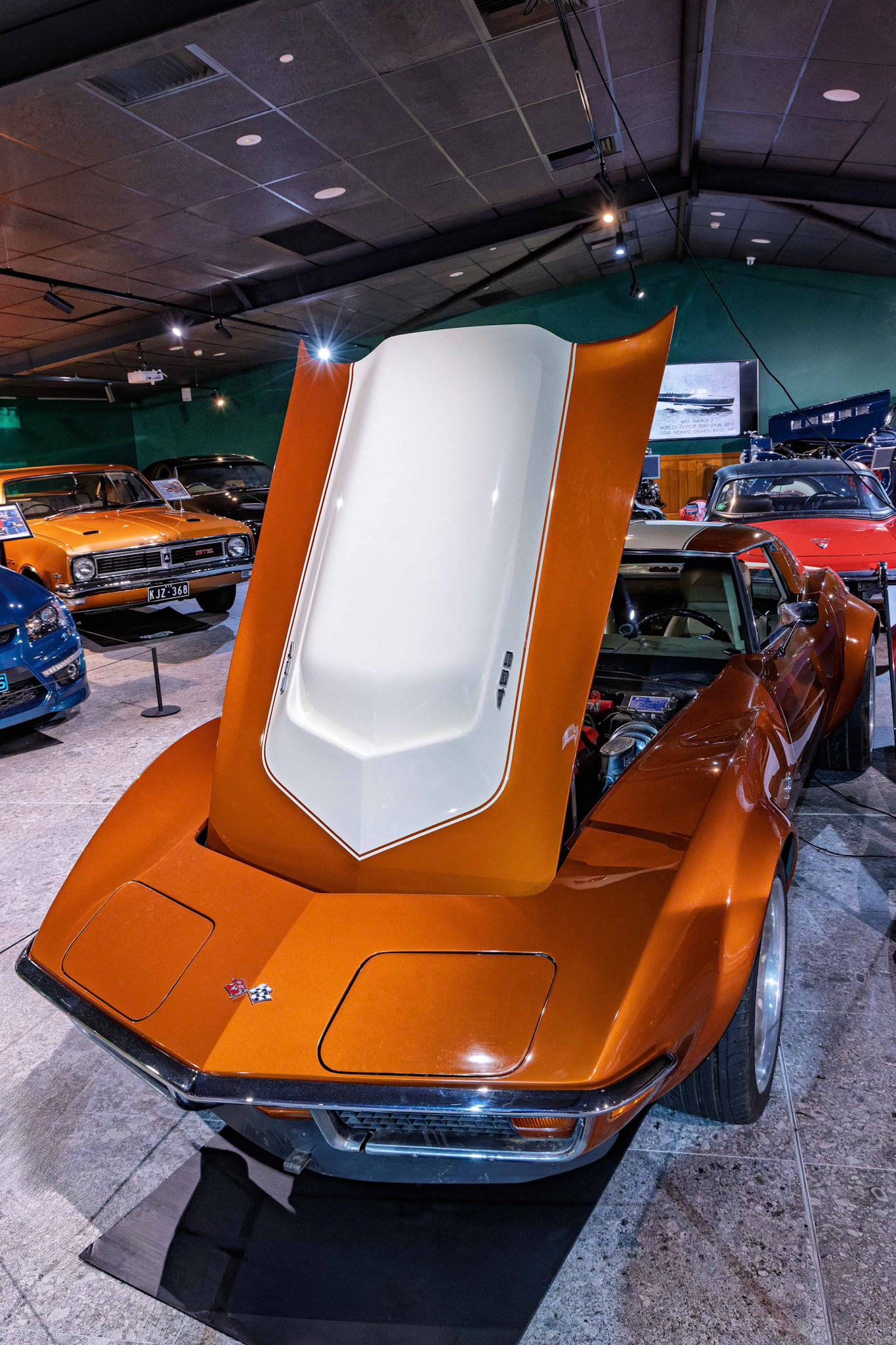 1973 Chevrolet C3 Corvette at Brisbane Motor Museum, Australia