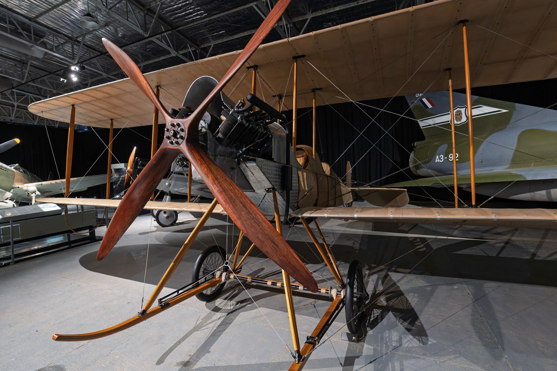 Royal Aircraft Factory BE2A at the RAAF Museum Point Cook in Victoria, Australia