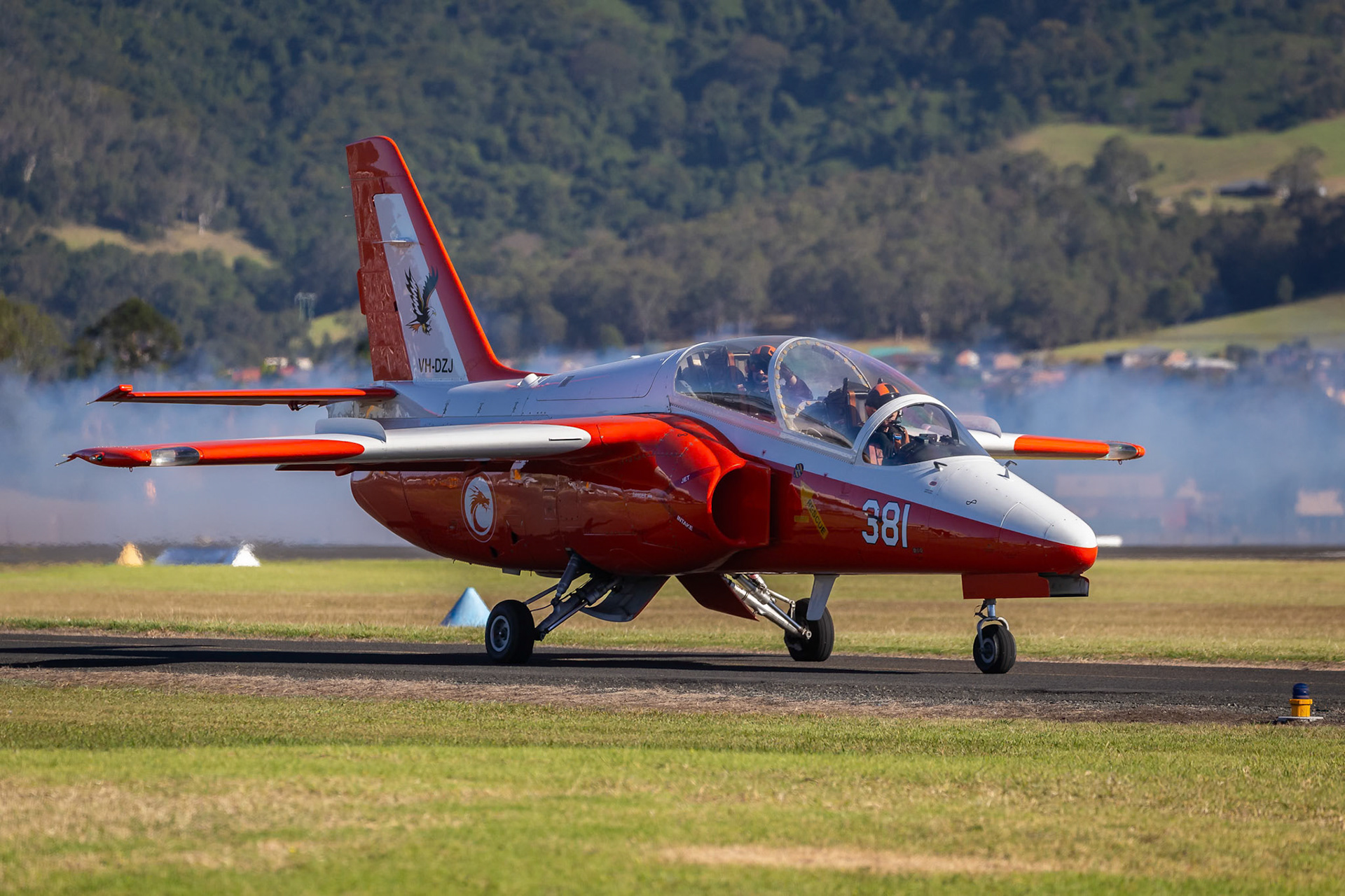 Marchetti S-211 Formation Display on show at Wings Over Illawarra 2018, Illawarra Regional Airport, Albion Park Rail, New South Wales, Australia