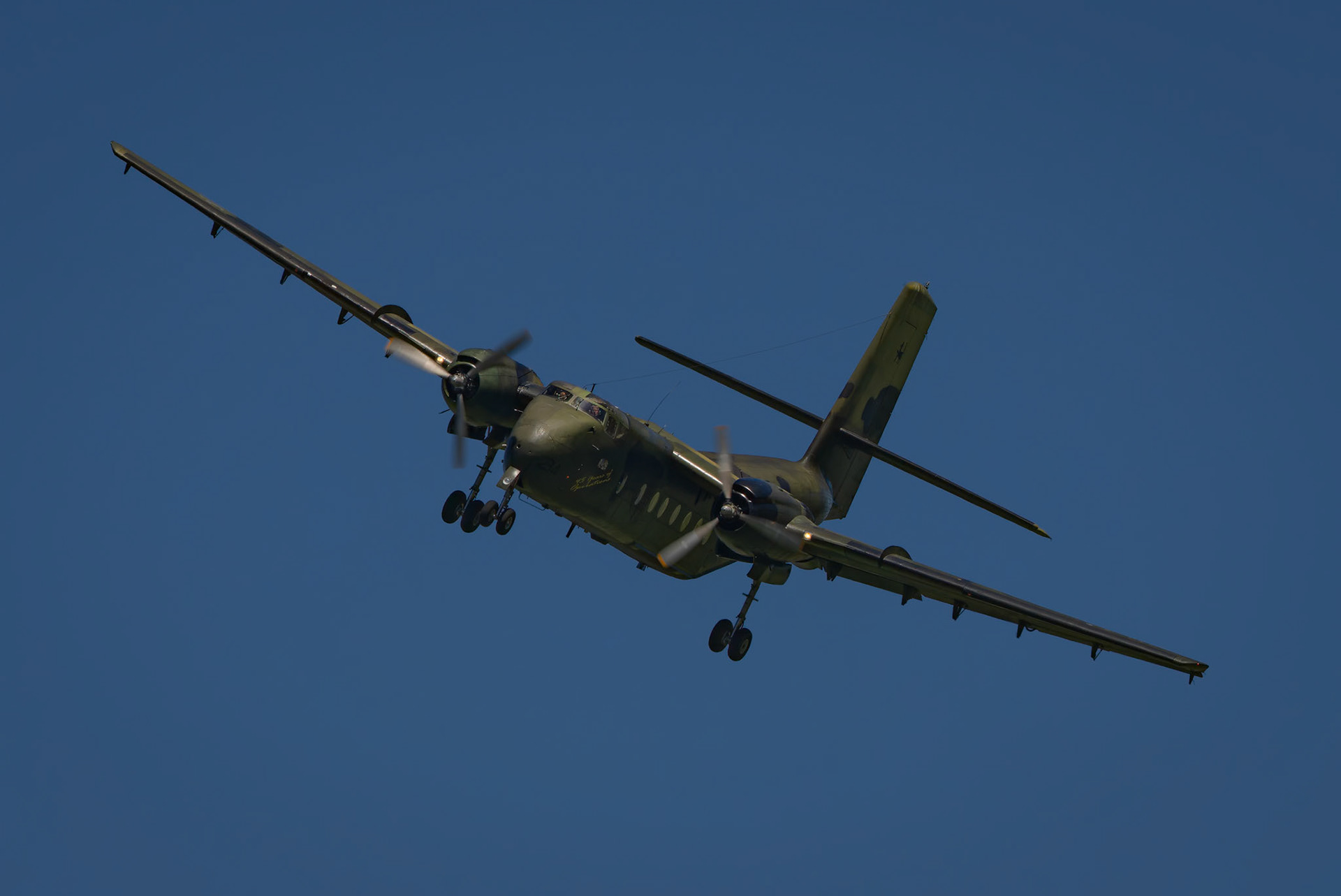 De Havilland Canada Caribou from the Historical Aircraft Restoration Society on display at the Shellharbour Airport, during the Airshows Downunder Shellharbour, New South Wales, Australia.