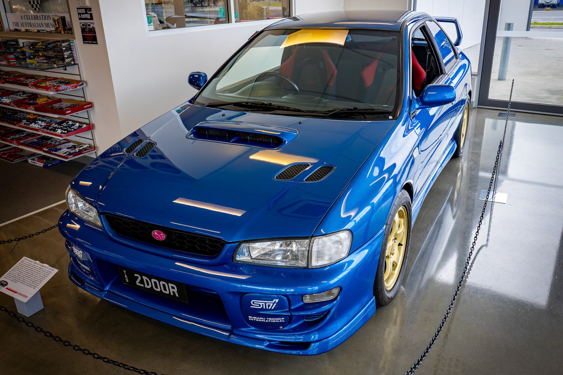 1999 Subaru WRX STi Version 5 Coupe at National Automobile Museum of Tasmania in the city of Launceston in Tasmania, Australia