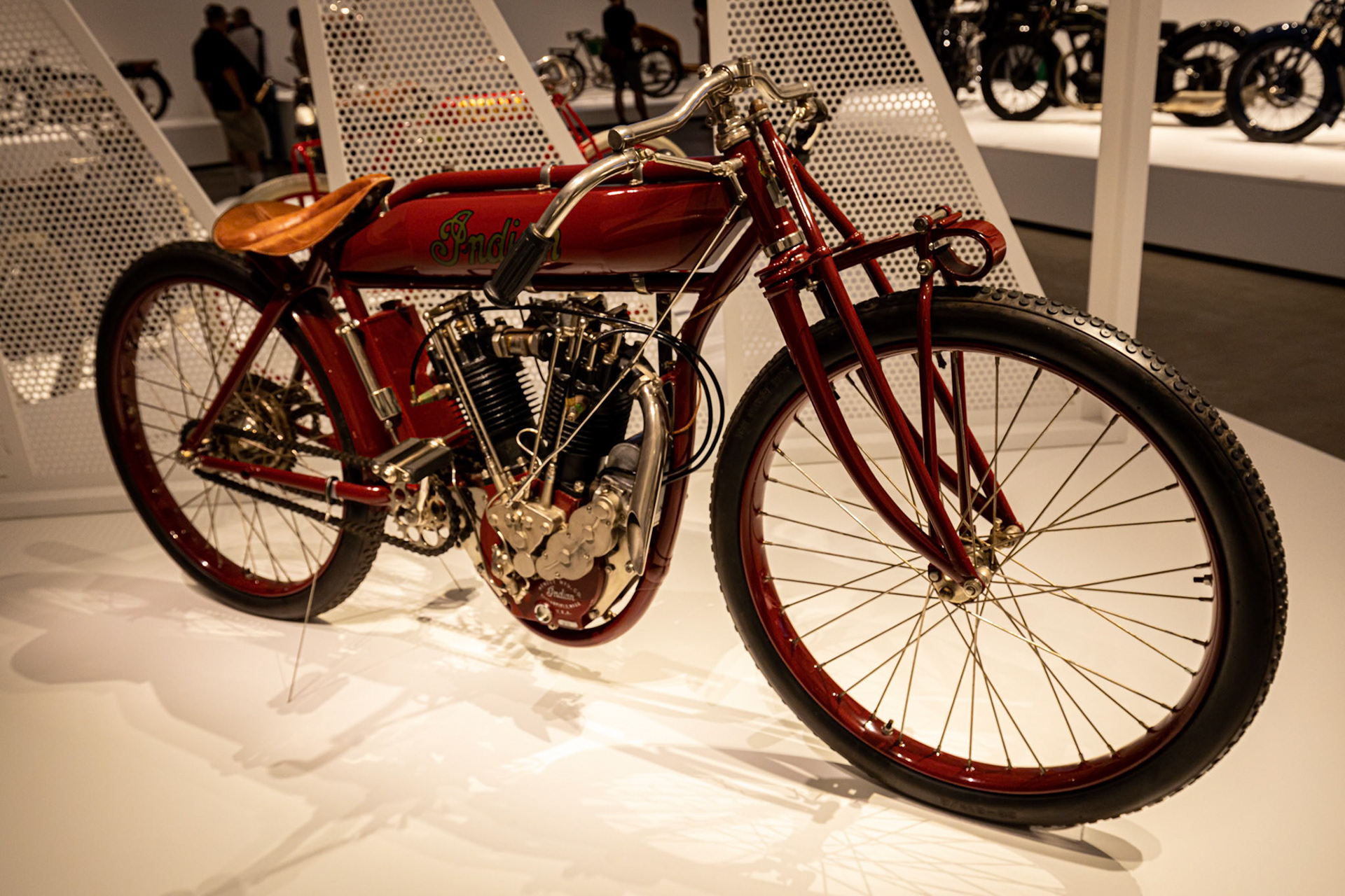 1916 Indian 8-Valve in the Exhibition The MotorCycle at GOMA in Brisbane, Australia